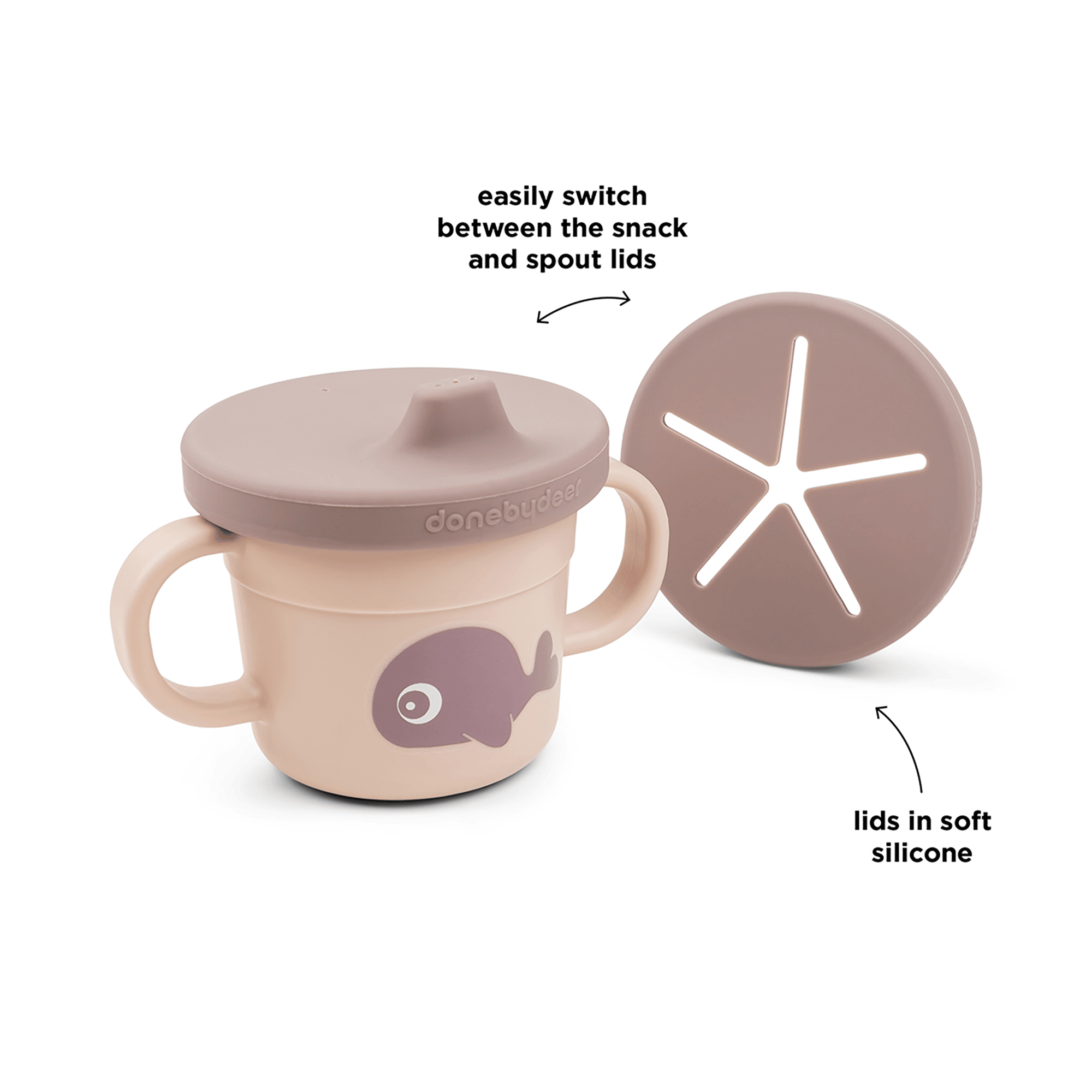 Trinklernbecher & -flaschen, done by deer, Pink – Produktansicht