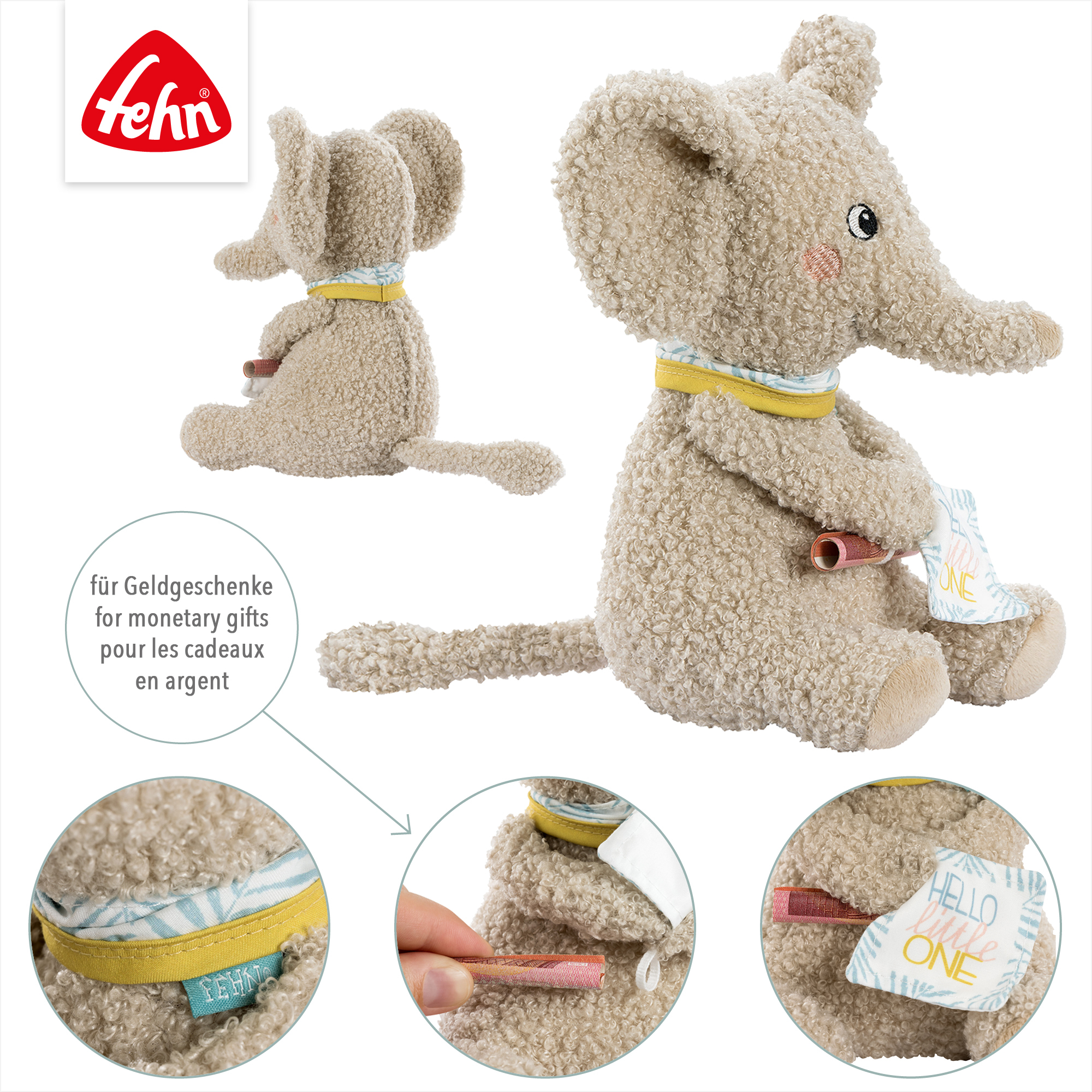 Kuscheltiere, fehn, Grau – Produktansicht