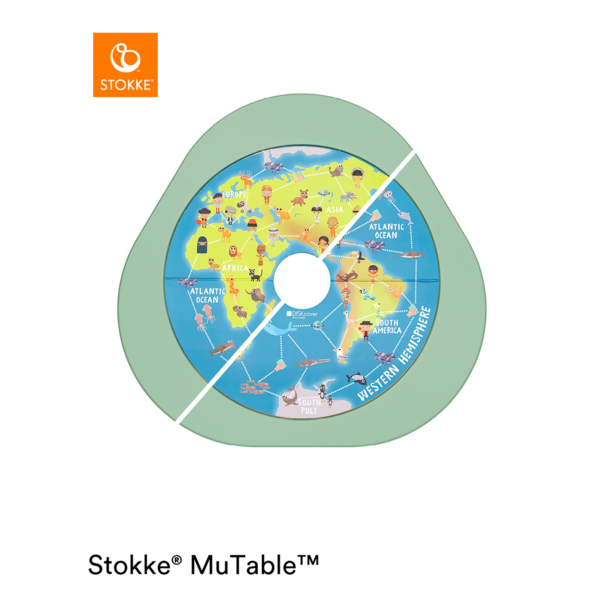 Kindersitzgruppen, STOKKE, Mehrfarbig – Besonderheit: doppelseitige Spielscheibe