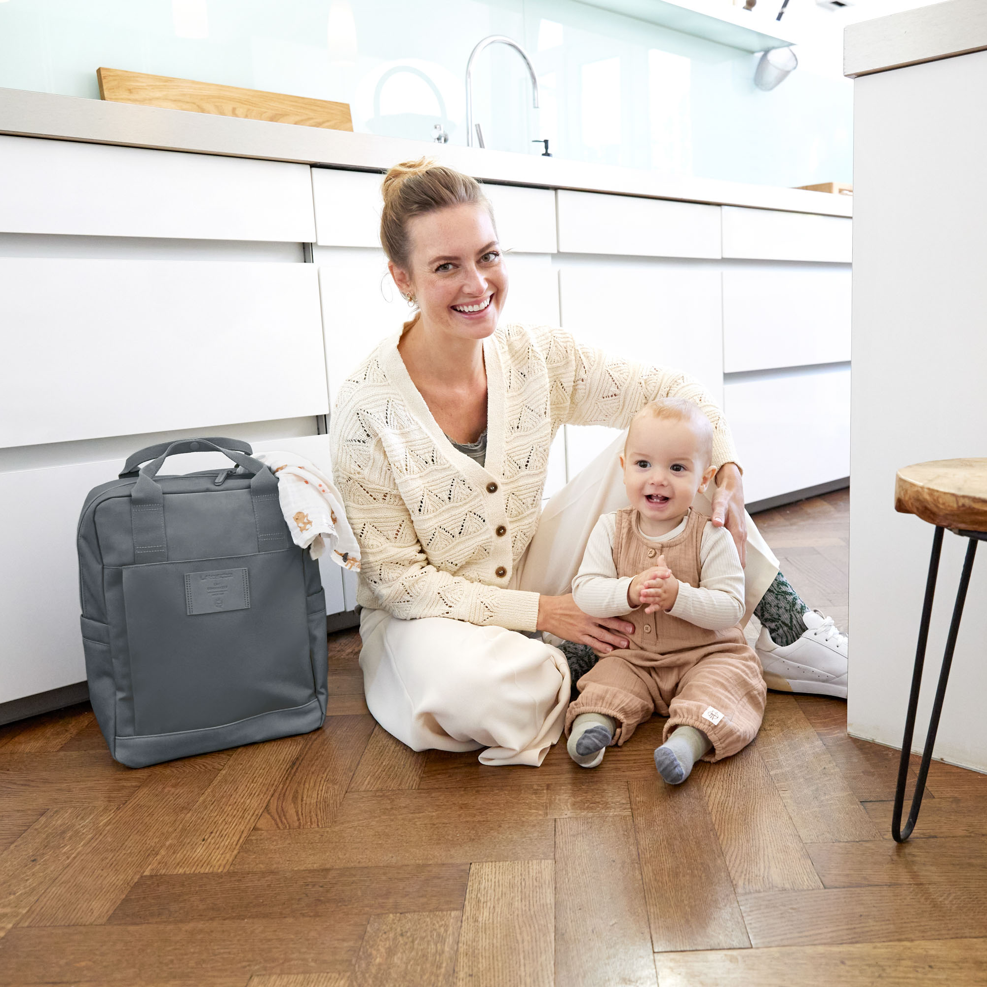 Wickelrucksäcke, LÄSSIG, Grau – Produktansicht