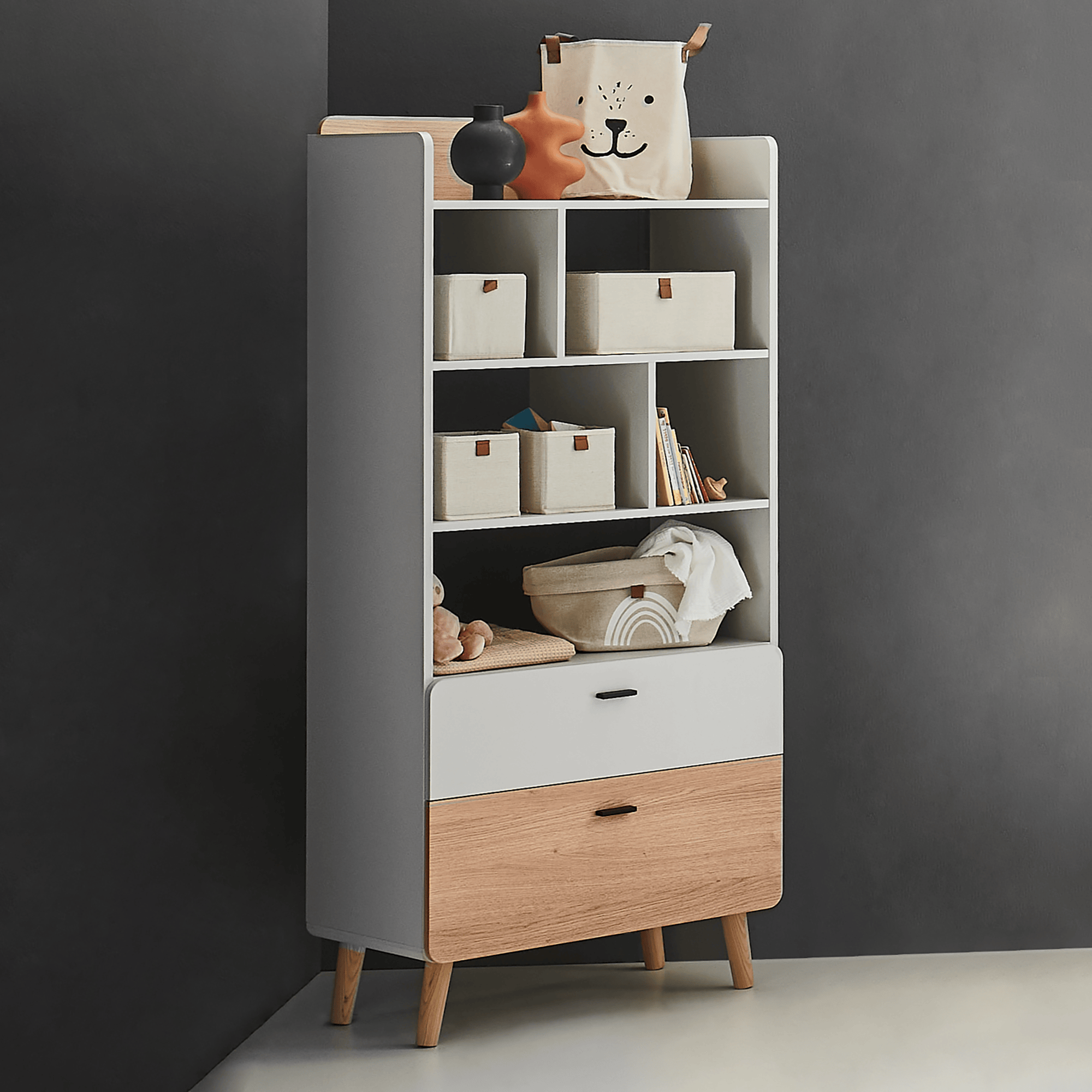 Standregale, Arthur Berndt, Grau – Besonderheit: modernes Design