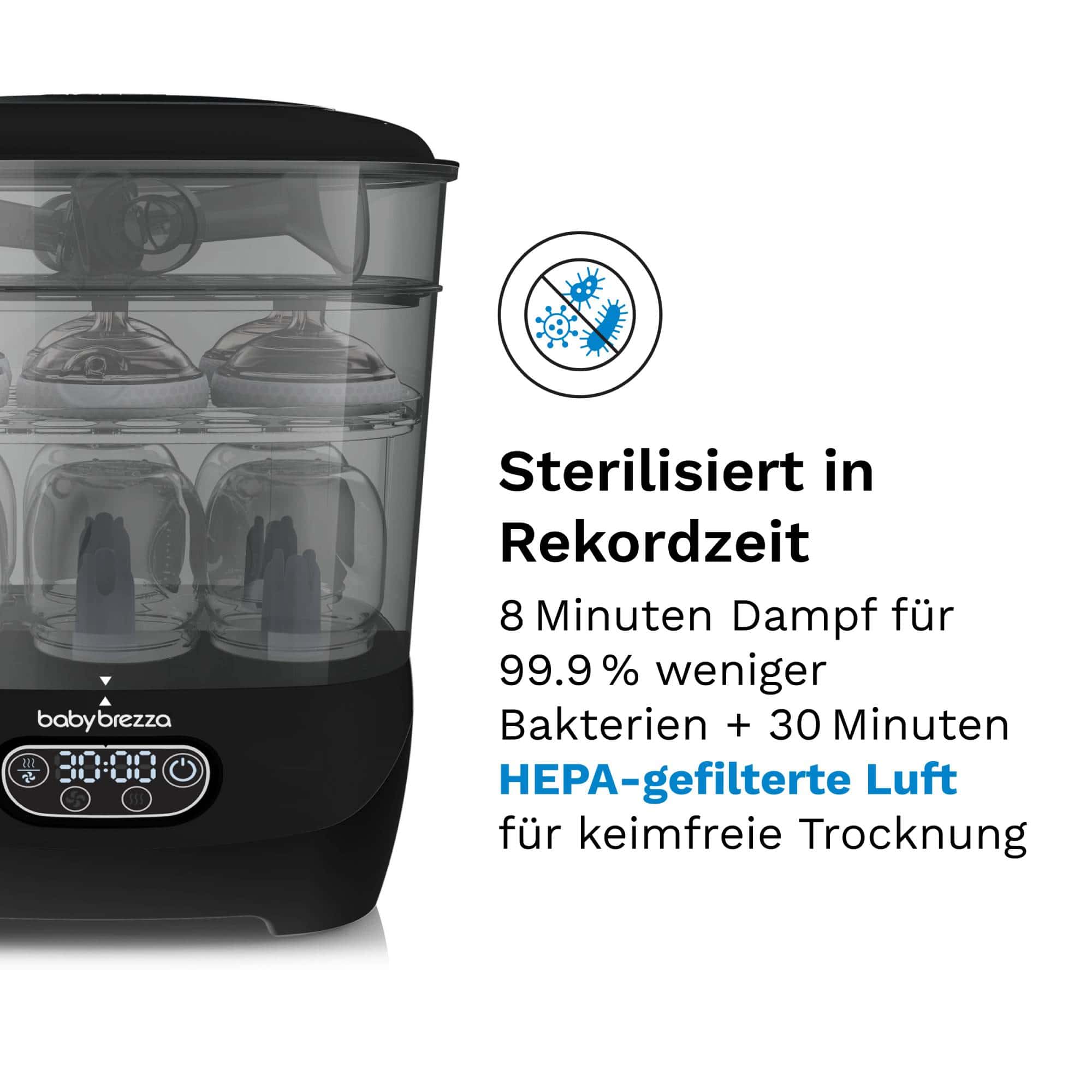 Vaporisatoren, babybrezza, Schwarz – Produktansicht