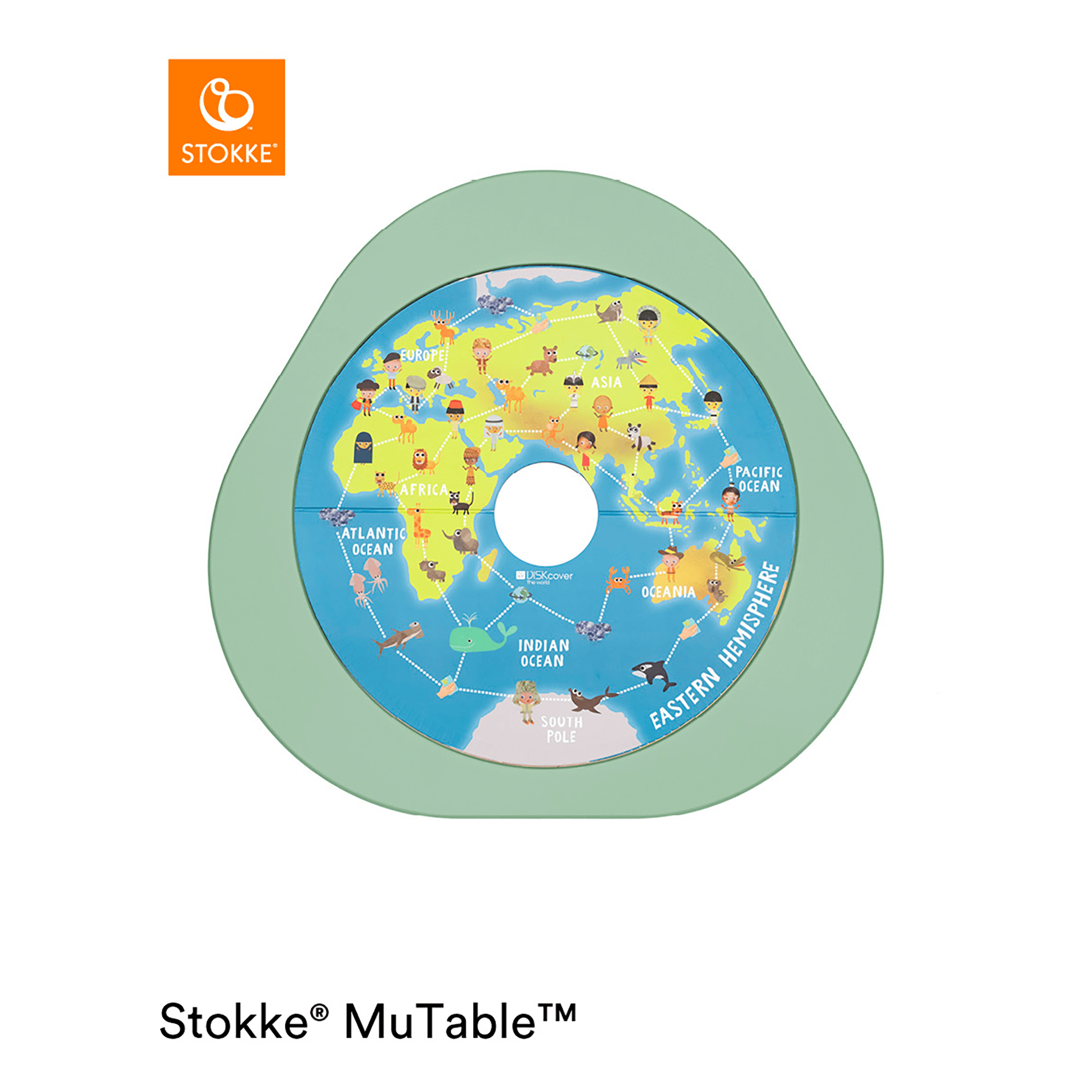 Kindersitzgruppen, STOKKE, Mehrfarbig – Besonderheit: doppelseitige Spielscheibe