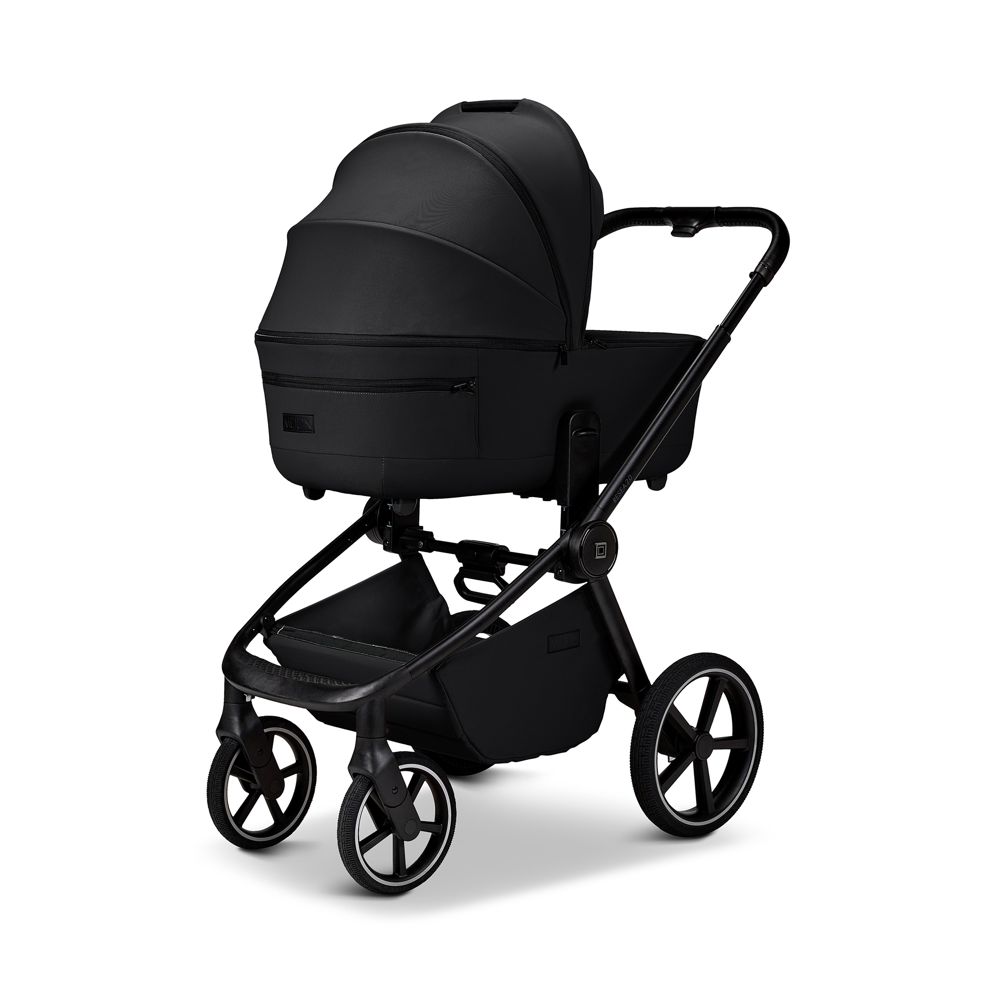 Kombi-Kinderwagen, MOON, Schwarz – Produktansicht