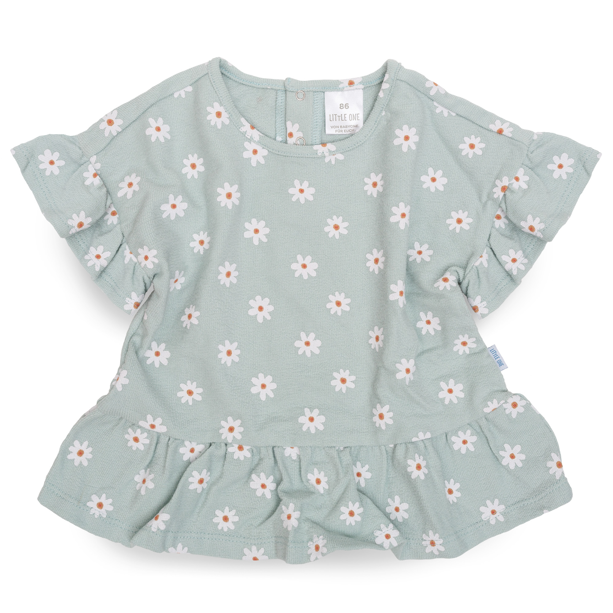 Kurzarmshirts, LITTLE ONE, Grün – Besonderheit: aus 100% Baumwolle