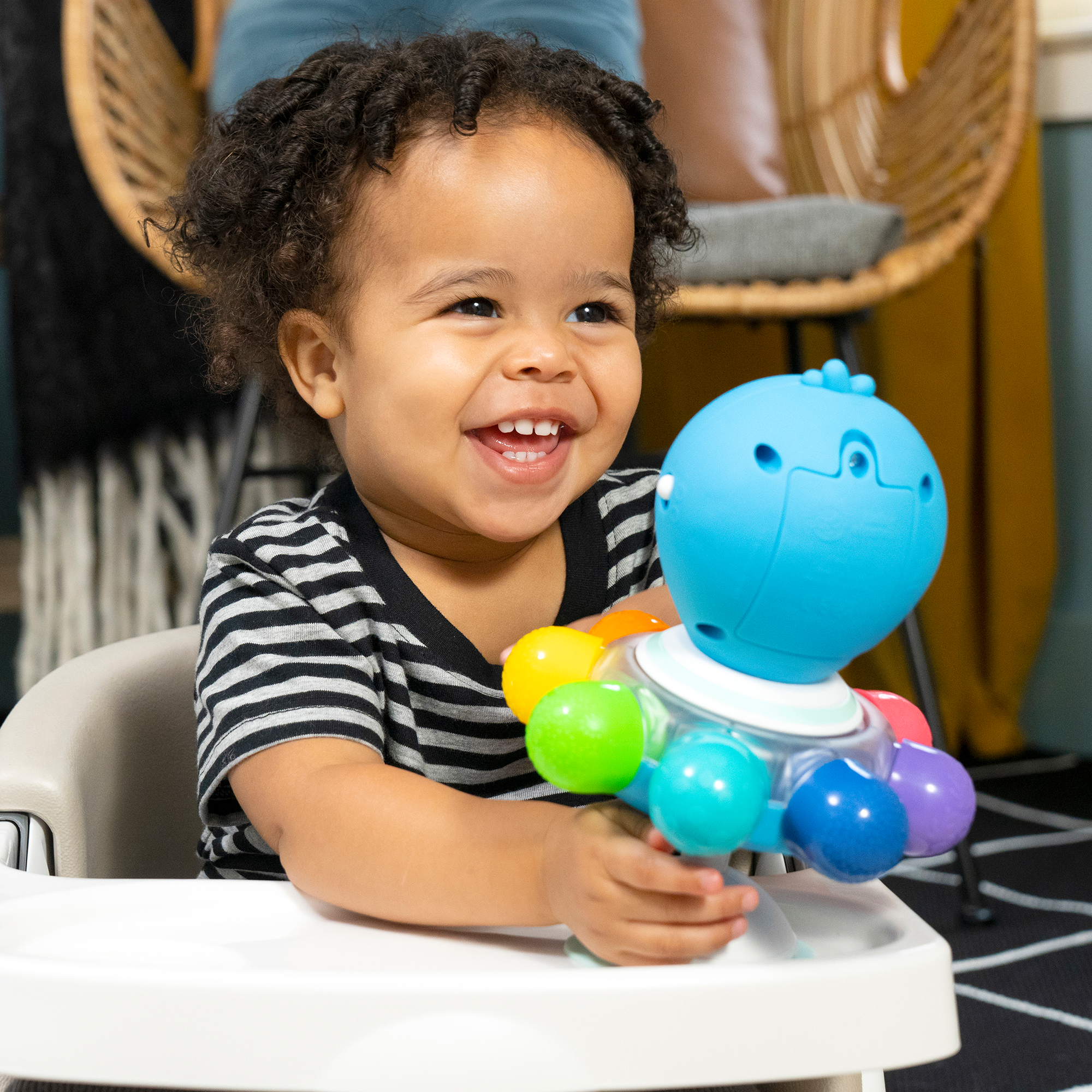 Rasseln & Greiflinge, baby einstein, Blau – Besonderheit: Activity Spielzeug Oktopus