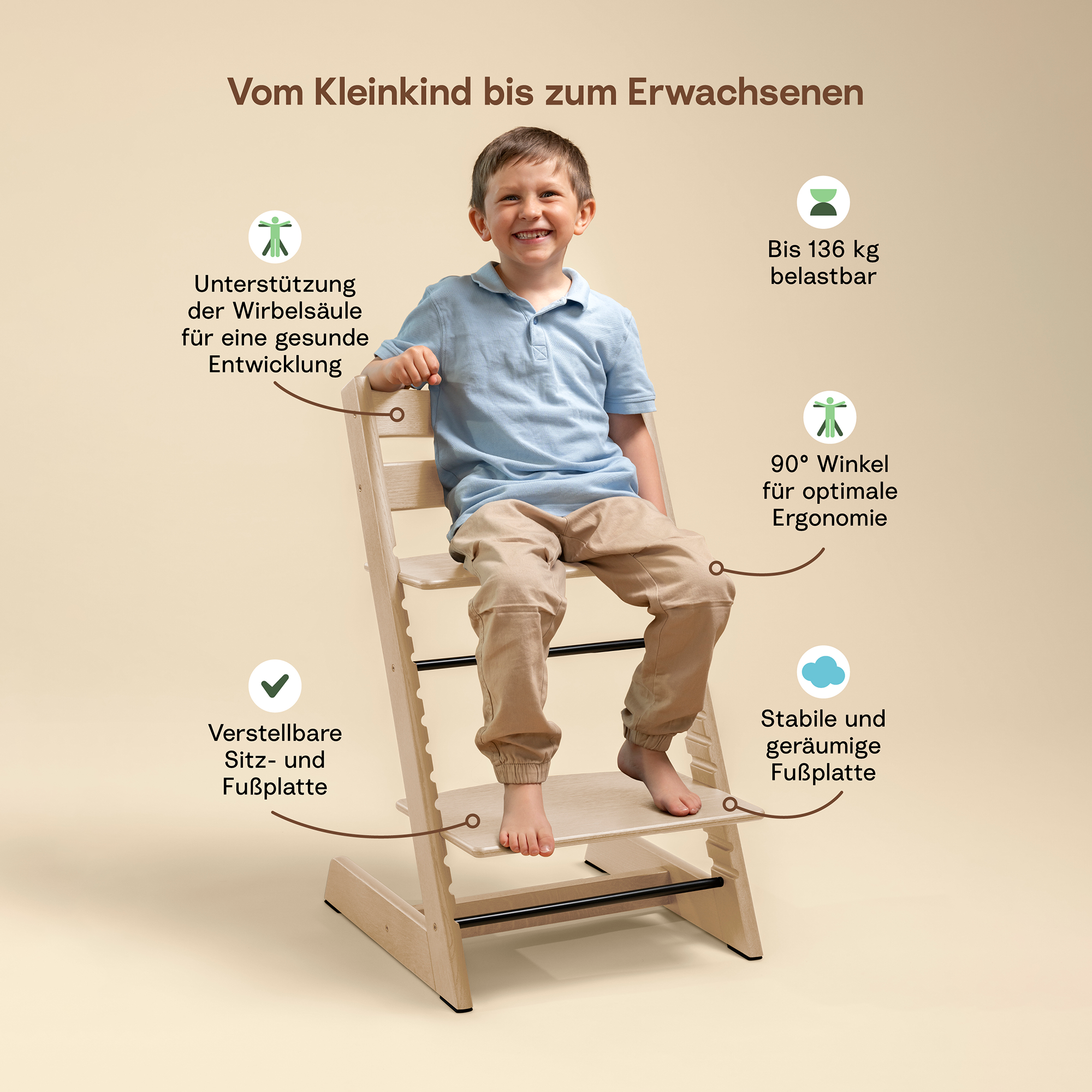 Treppenhochstühle, STOKKE, Schwarz – Produktansicht