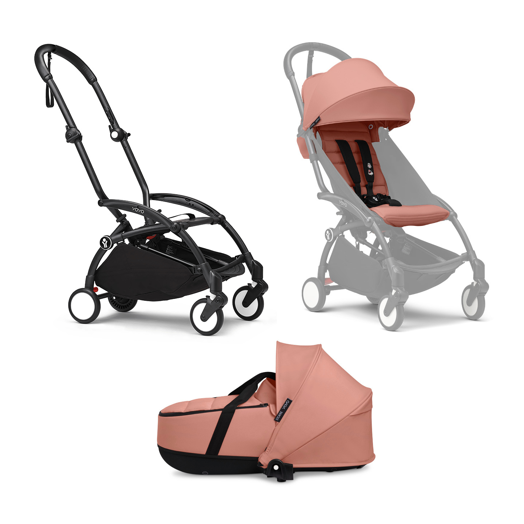 Kombi-Kinderwagen, STOKKE, Orange – Produktansicht