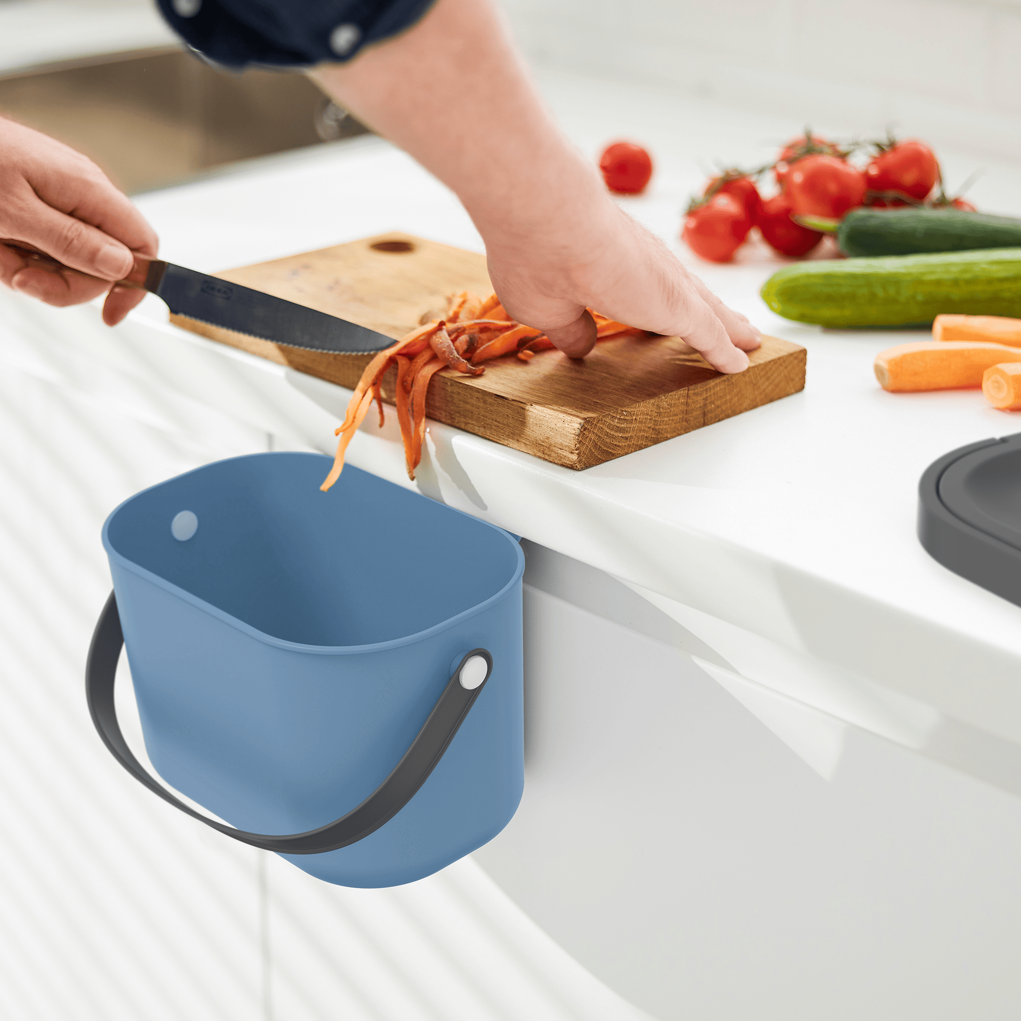 Windeleimer, rotho, Blau – Besonderheit: modular und stapelbar