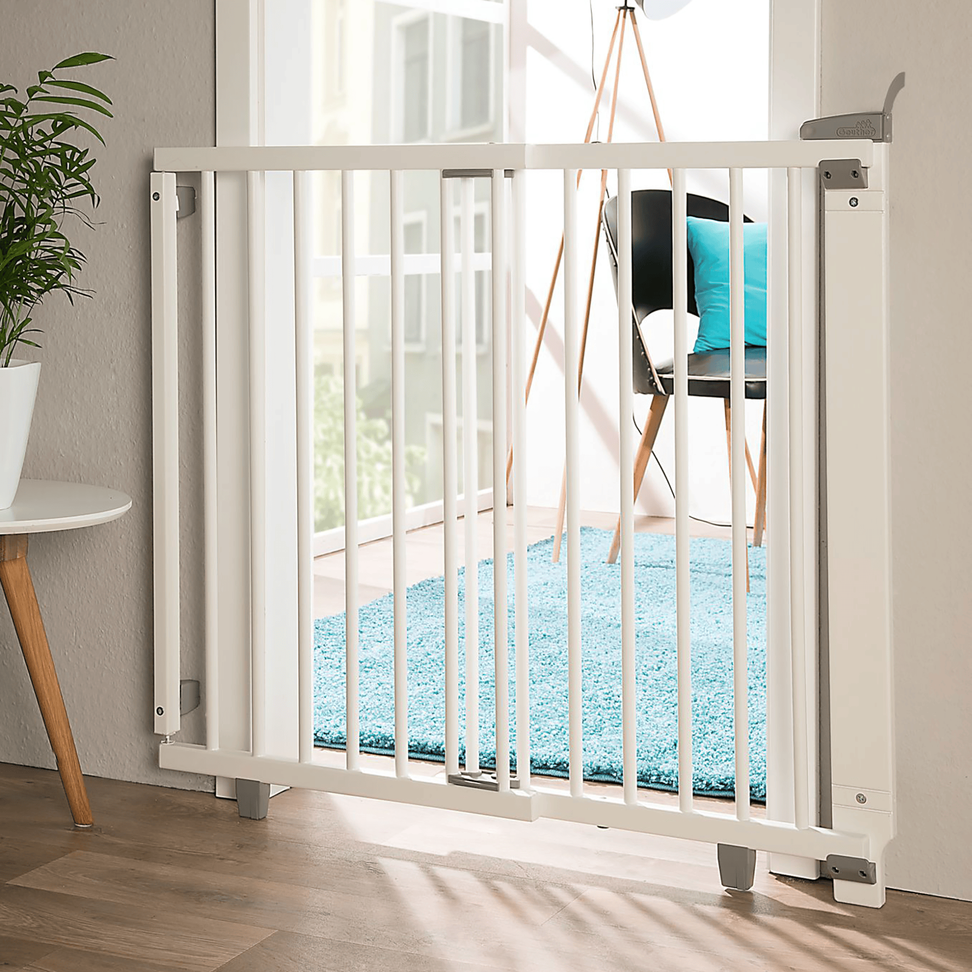 Tür- & Treppenschutzgitter, Geuther, Weiß – Besonderheit: verstellbar von ca. 58 - 85 cm