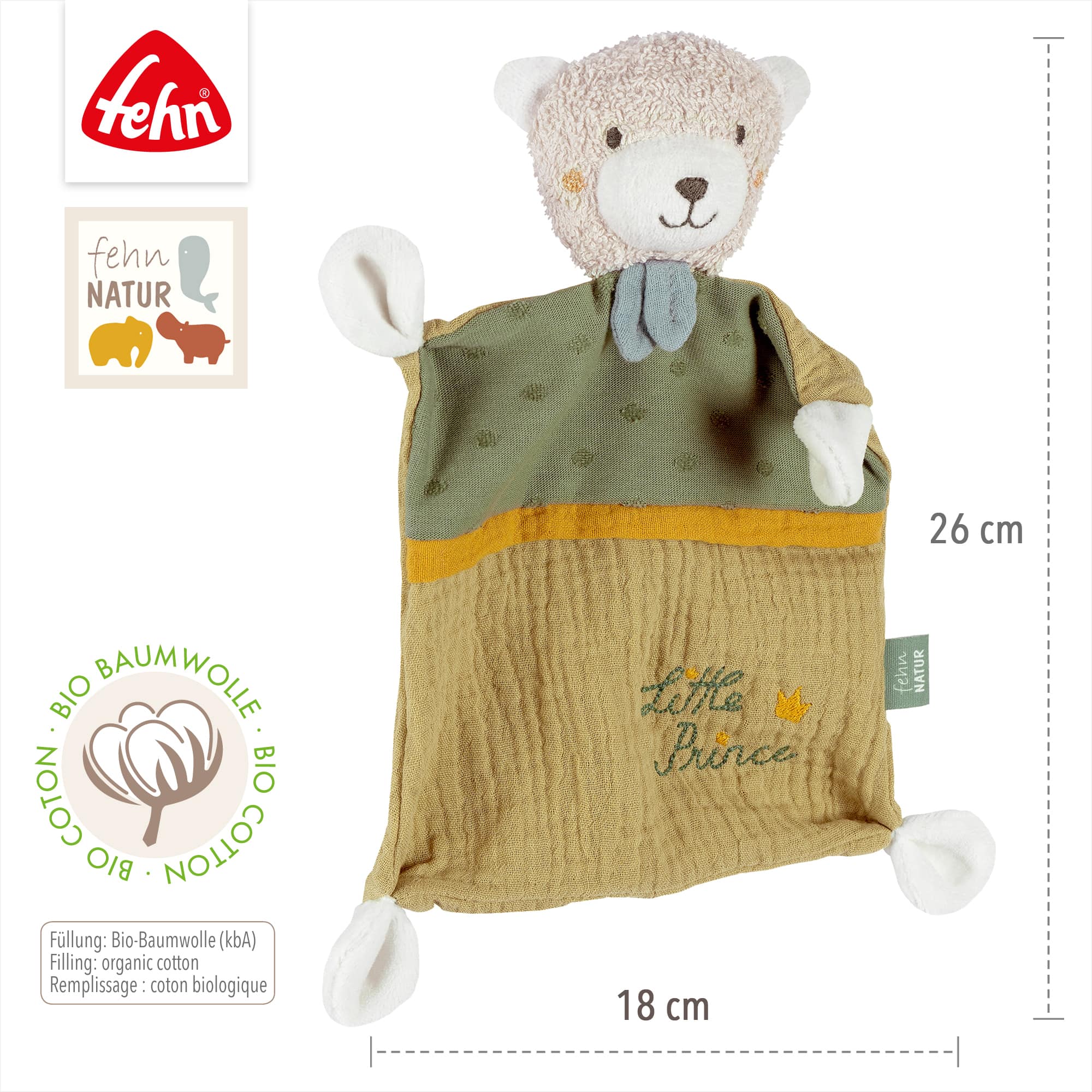 Schmusetücher, fehn, Grün – Produktansicht