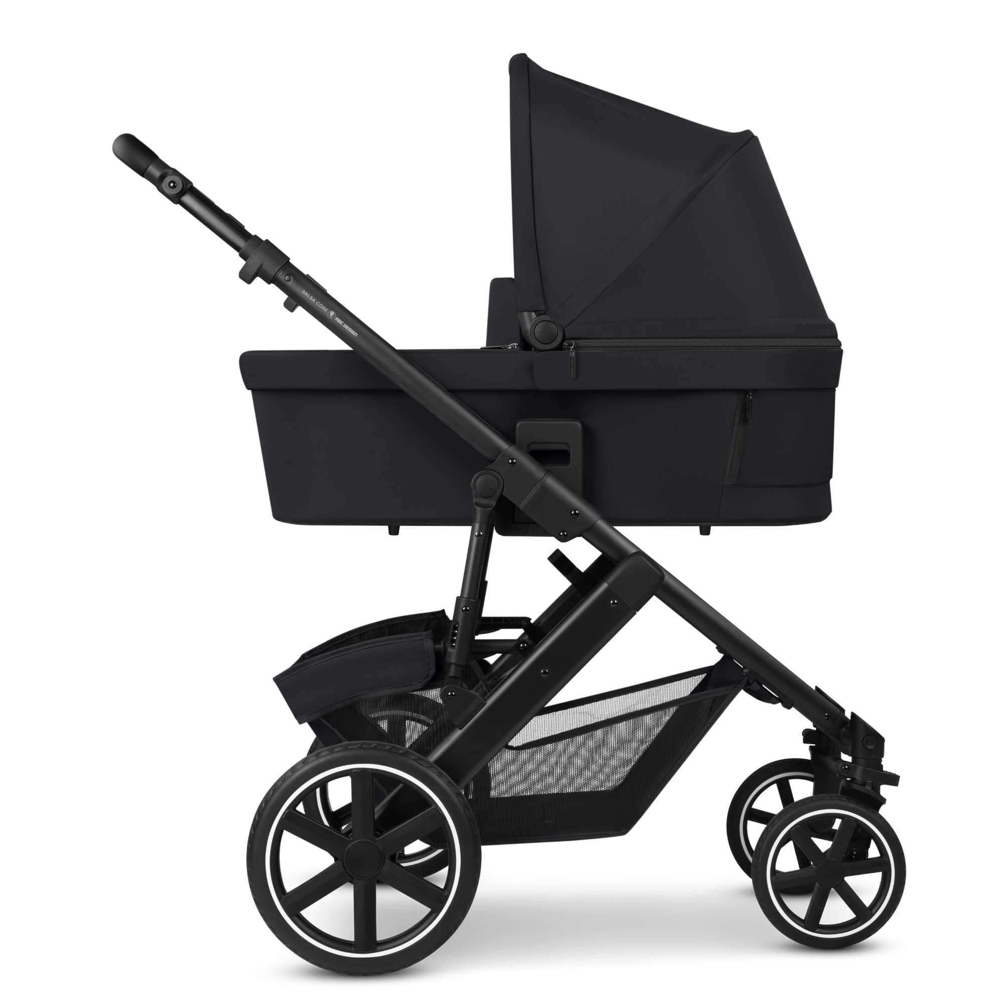 Kinderwagen Komplettsets, ABC DESIGN, Grau – Besonderheit: Set bestehend aus Kombi-Kinderwagen Salsa Core, Babyschale Calla und passenden Adaptern
