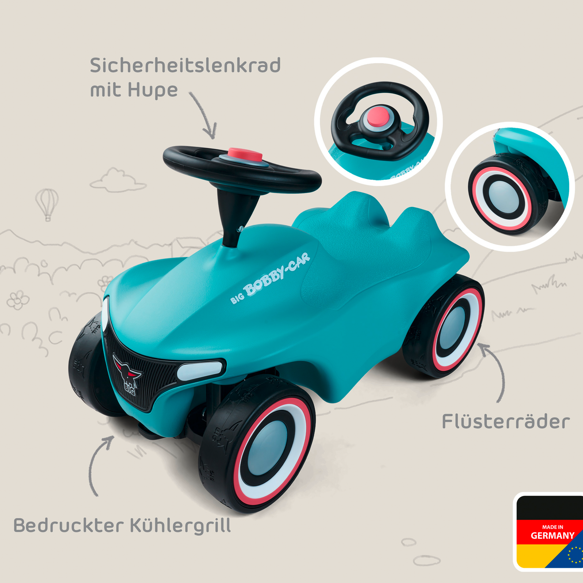 Bobby Car & Zubehör, BIG, Blau – Produktansicht