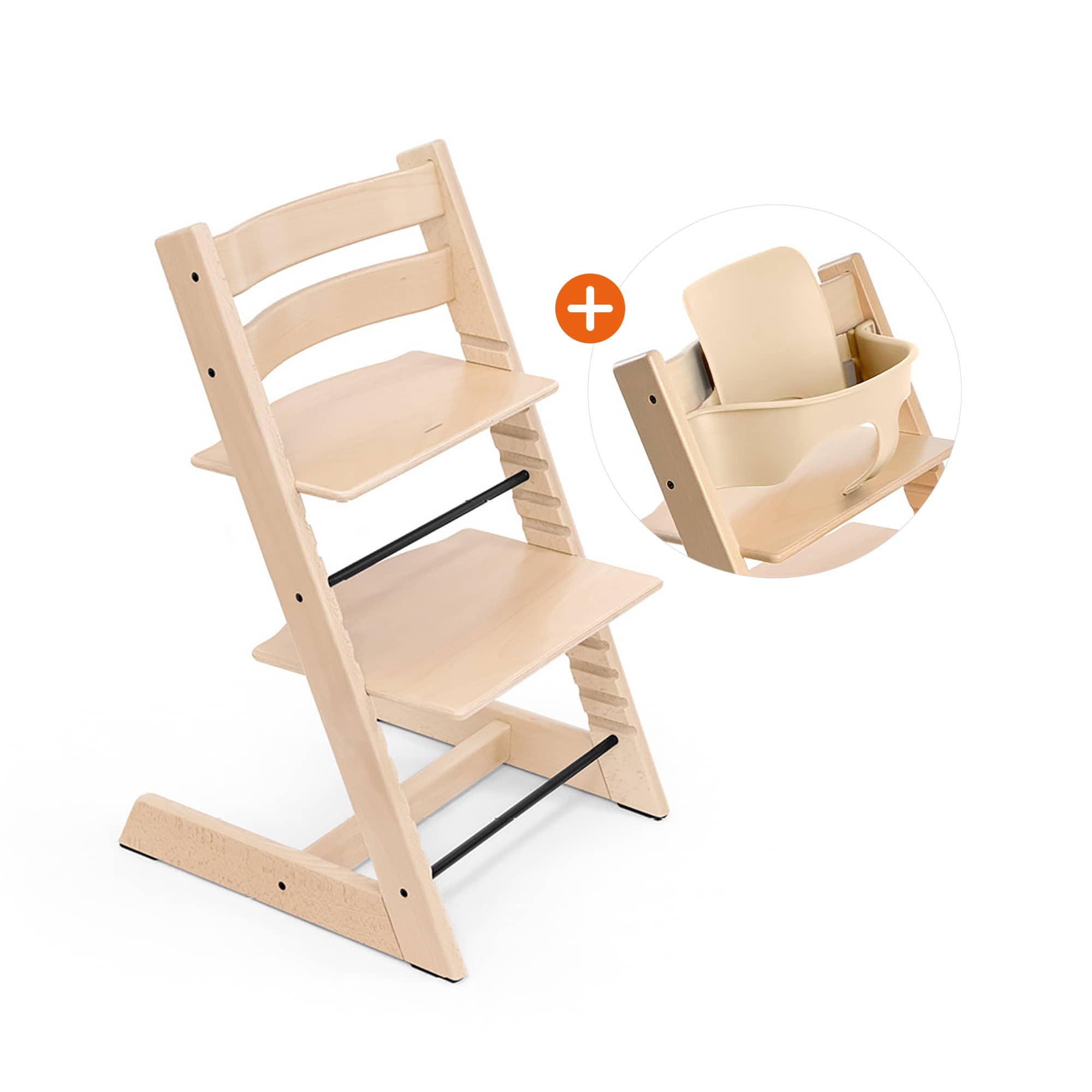 Treppenhochstühle, STOKKE, Beige – Besonderheit: Set bestehend aus Tripp Trapp Hochstuhl und Baby Set