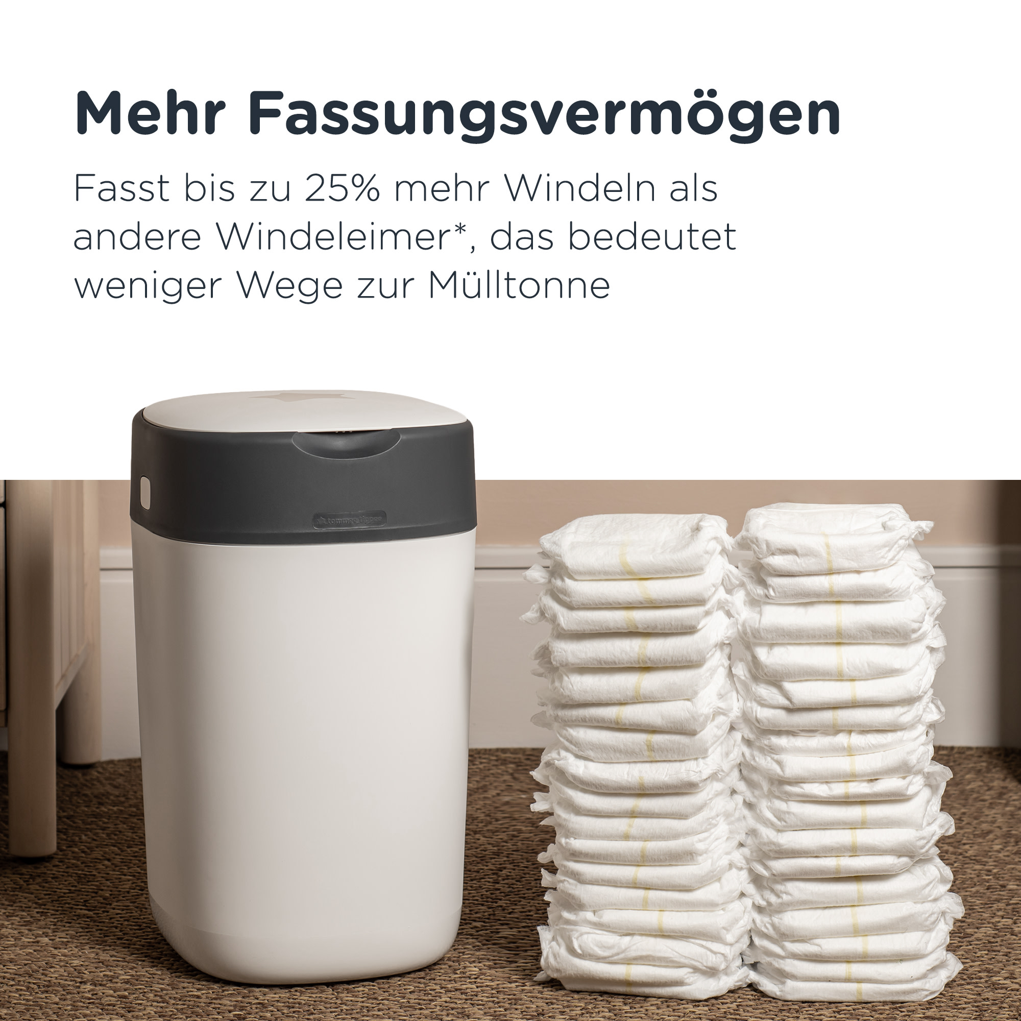 Windeleimer, tommee tippee, Weiß – Produktansicht