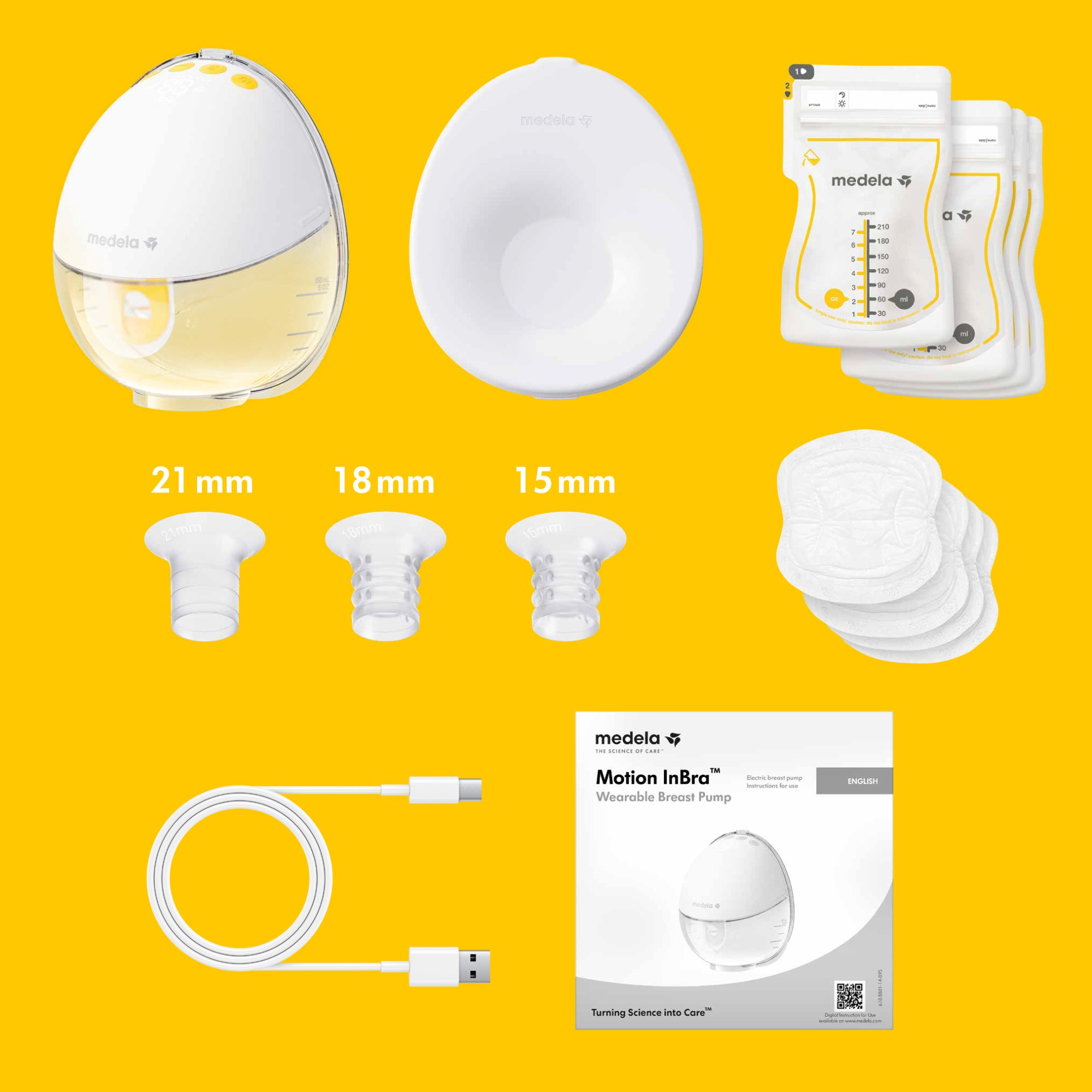 Hands Free Milchpumpen, medela, Transparent – Produktansicht