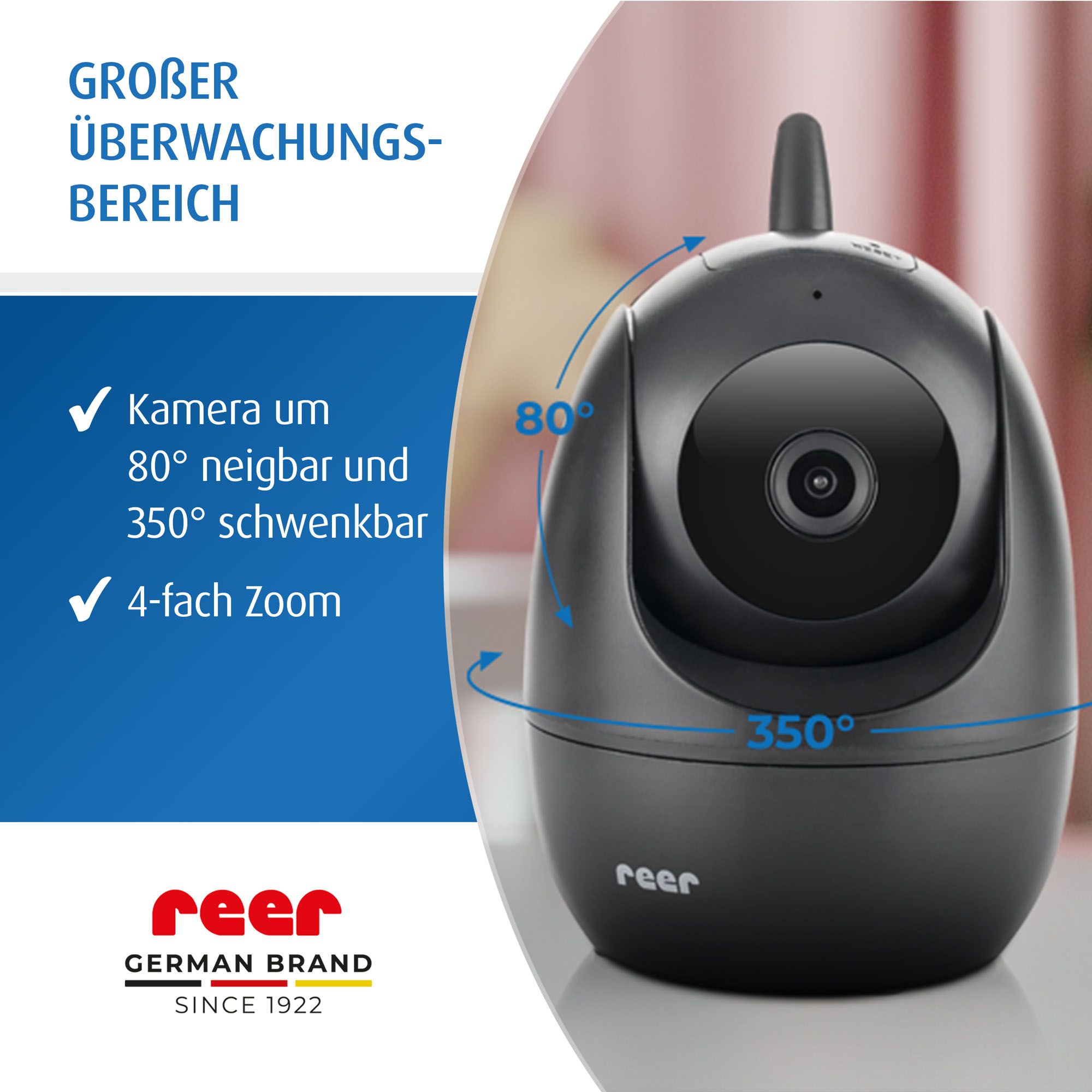 Video Babyphone, reer, Schwarz – Produktansicht