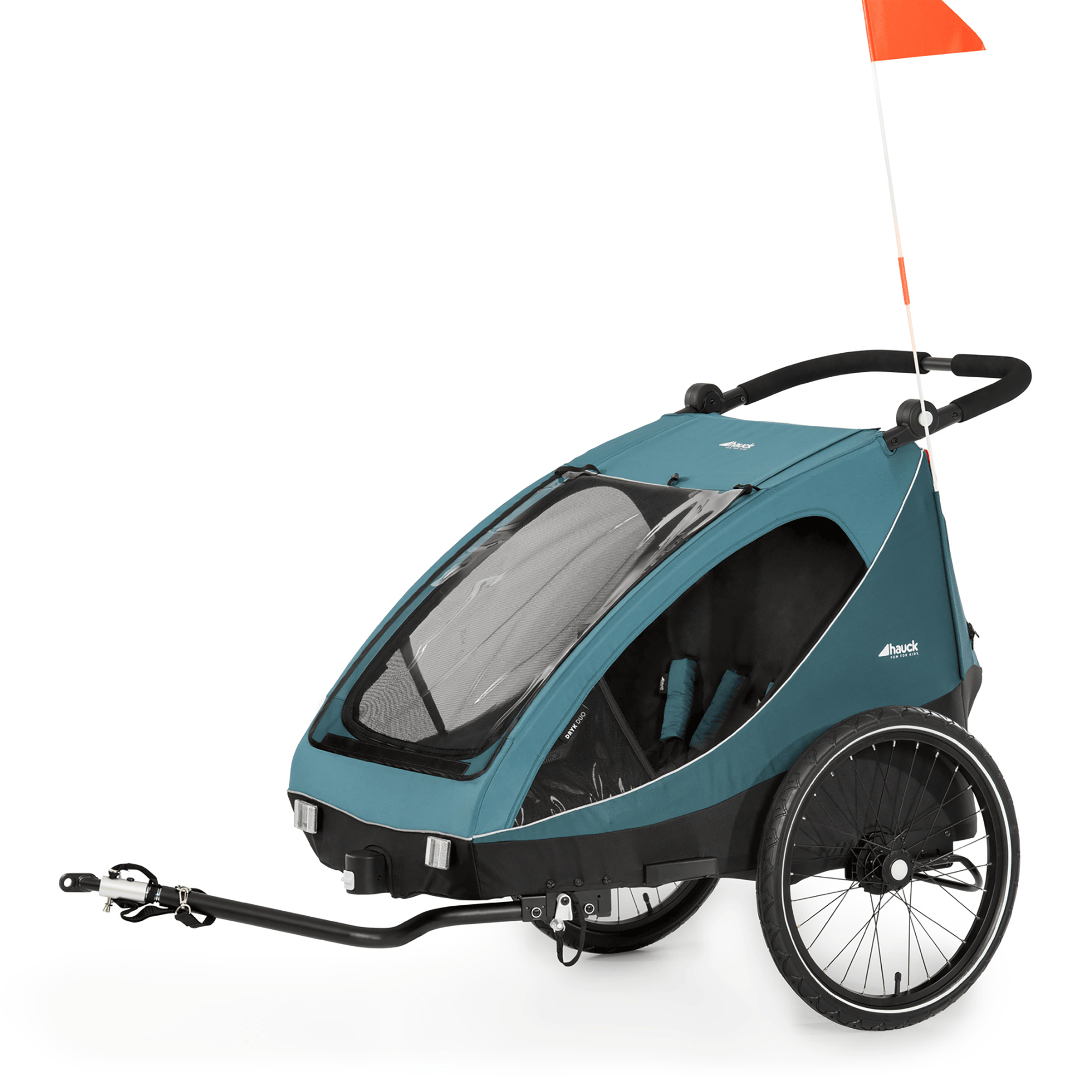 Fahrradanhänger, hauck, Grün – Besonderheit: durchdachtes 2-in-1 Design: als Buggy oder Fahrradanhänger
