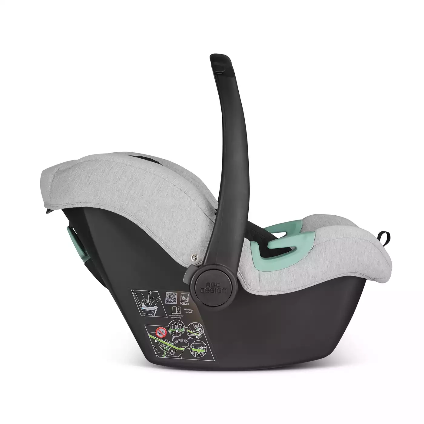 Babyschalen 0-13 kg, Gruppe 0+, ABC DESIGN, Grau – Produktansicht