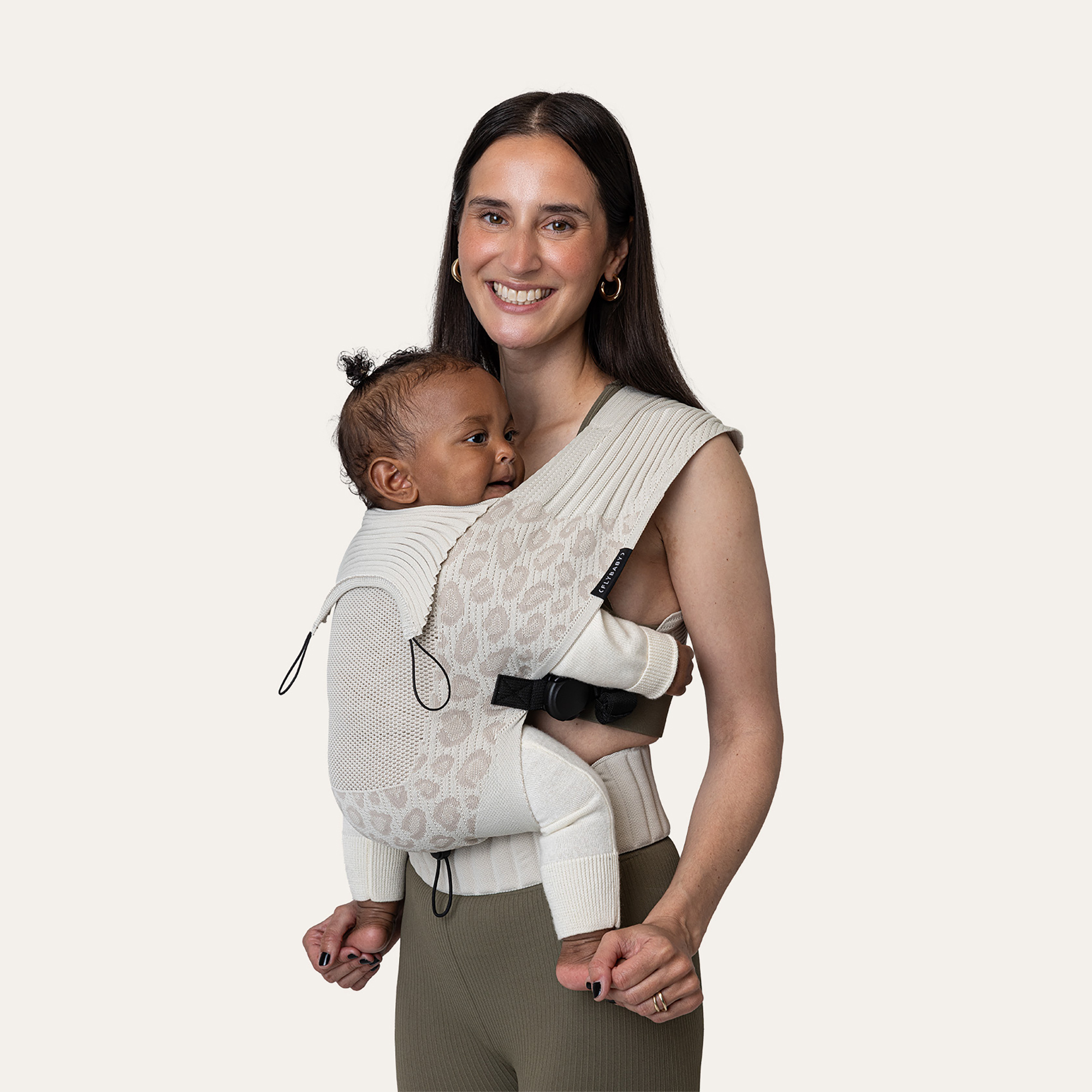 Babytragen, FLYBABY, Beige – Besonderheit: flexibel anpassbar und komfortabel