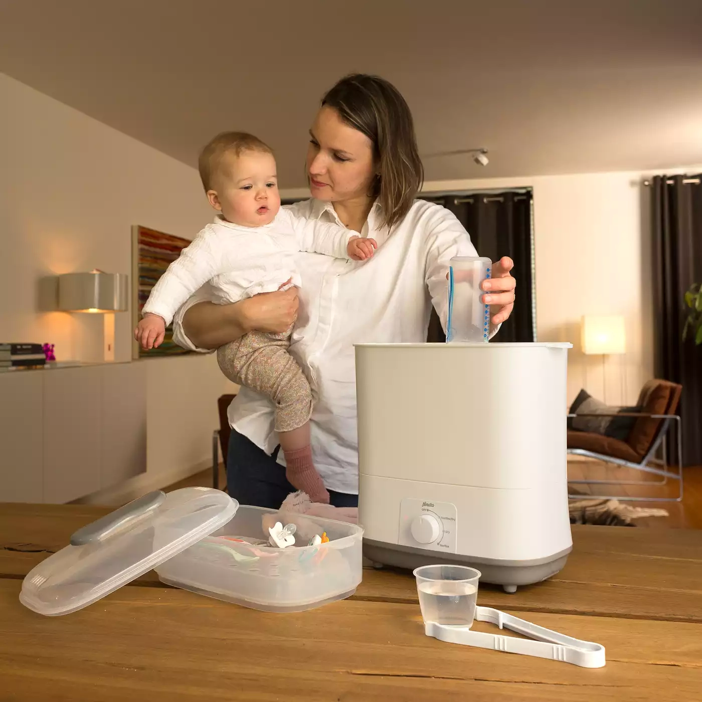 Vaporisatoren, Alecto baby, Weiß – Besonderheit: mit Trocknerfunktion