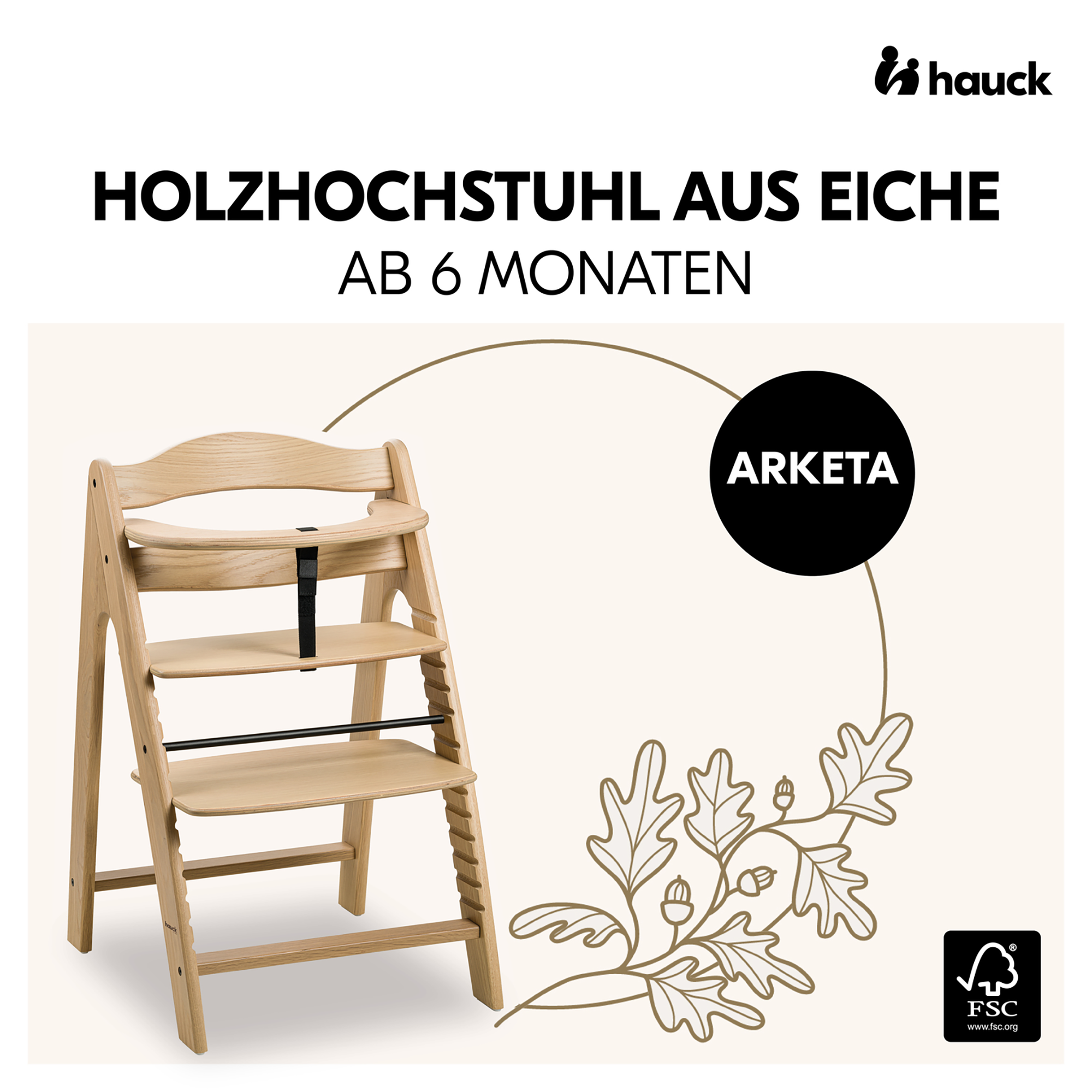 Treppenhochstühle, hauck, Beige – Produktansicht