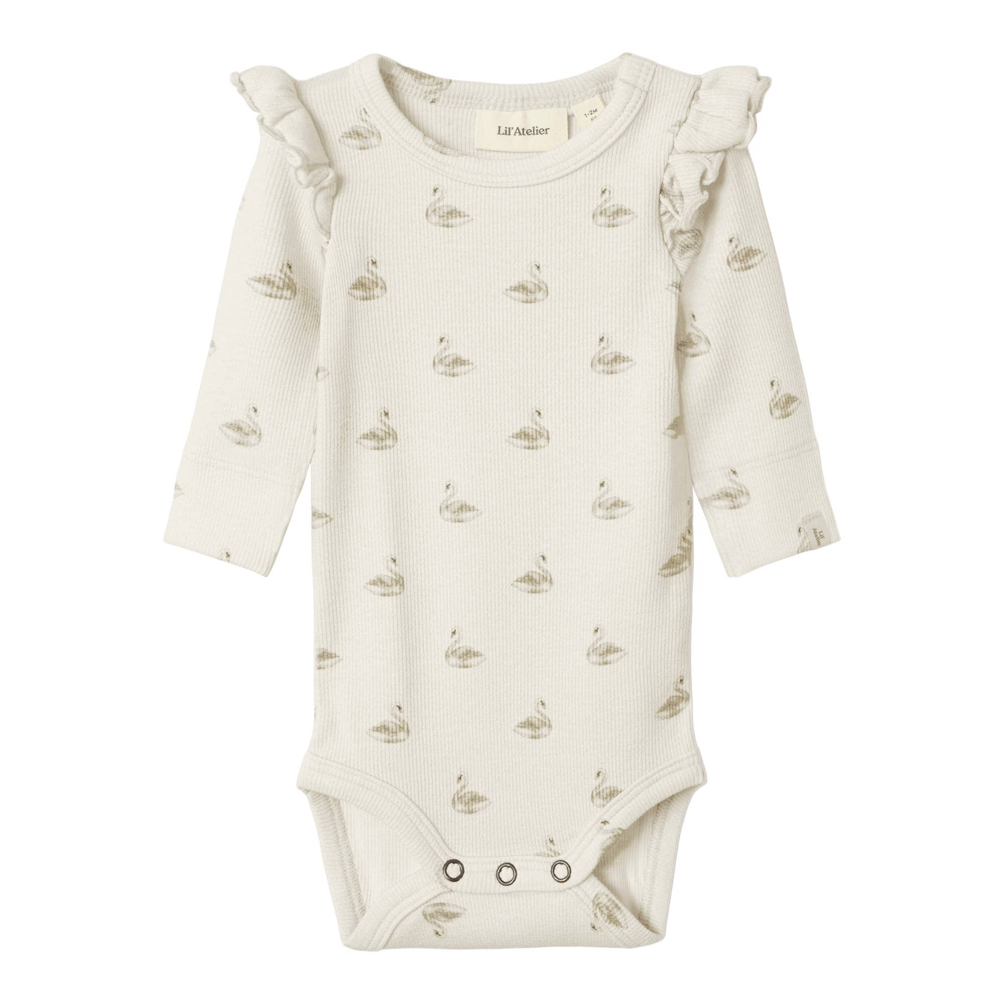 Langarmbodys, Lil' Atelier, Pink – Besonderheit: aus 57% Baumwolle
