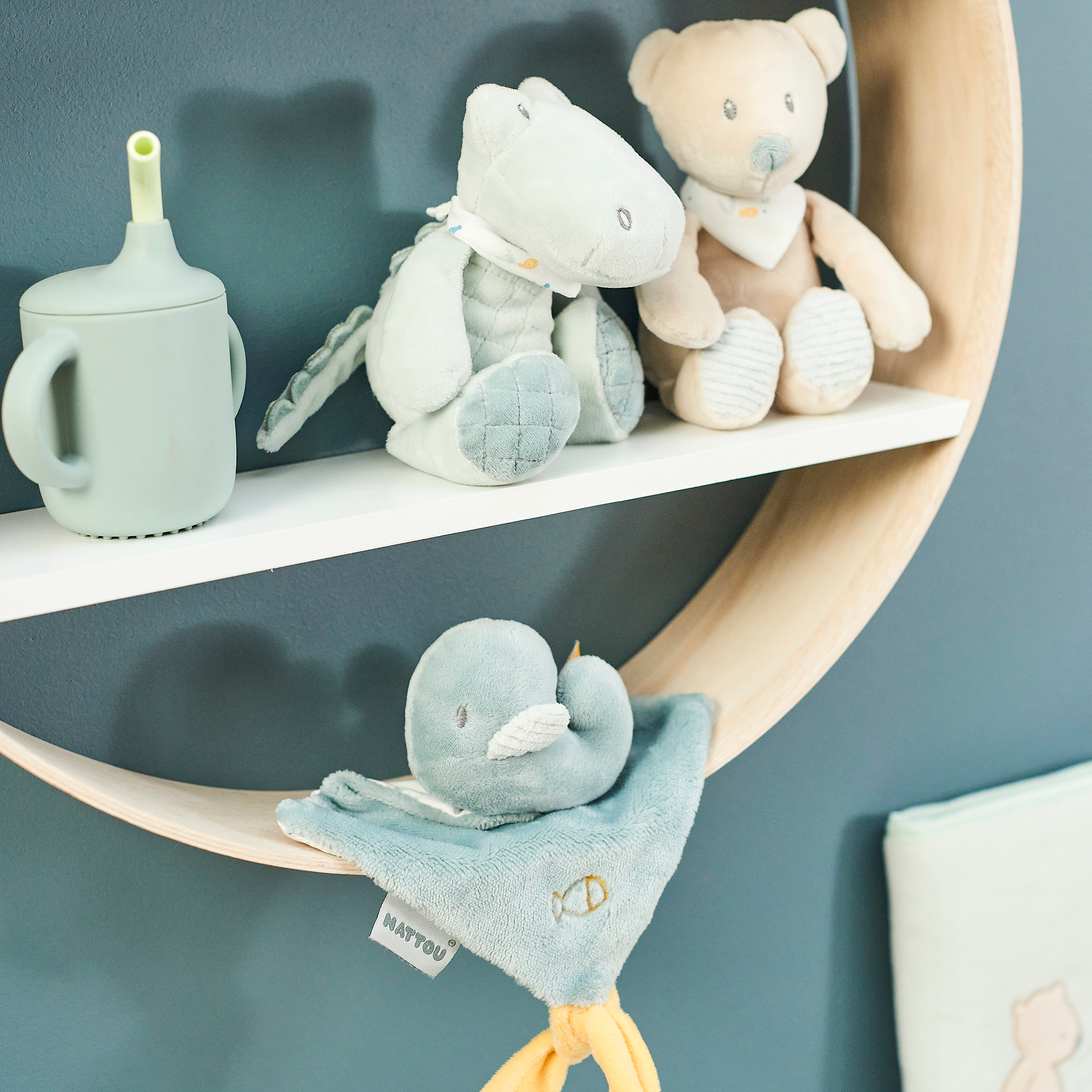 Schmusetücher, Nattou, Grün – Produktansicht