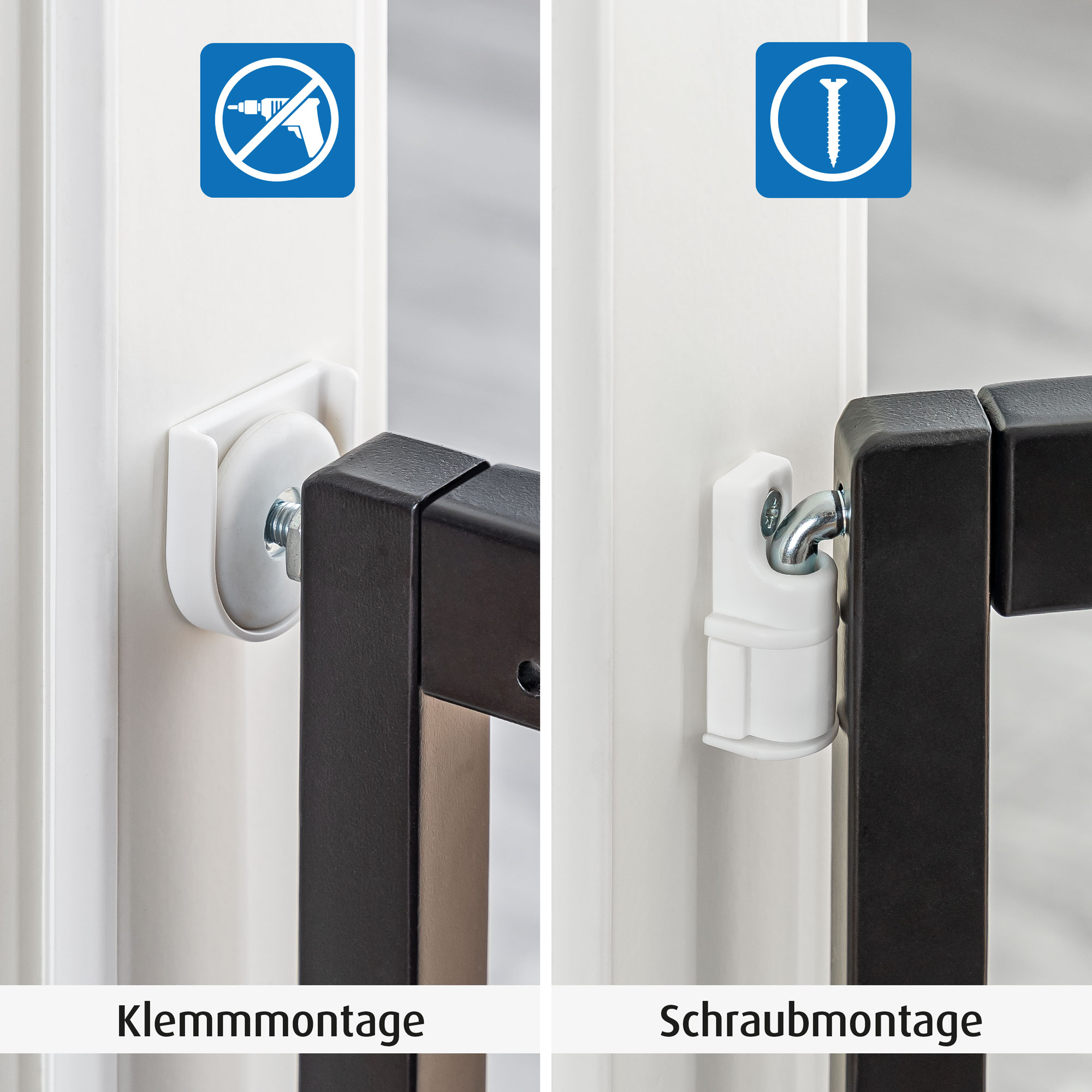 Tür- & Treppenschutzgitter, reer, Schwarz – Produktansicht