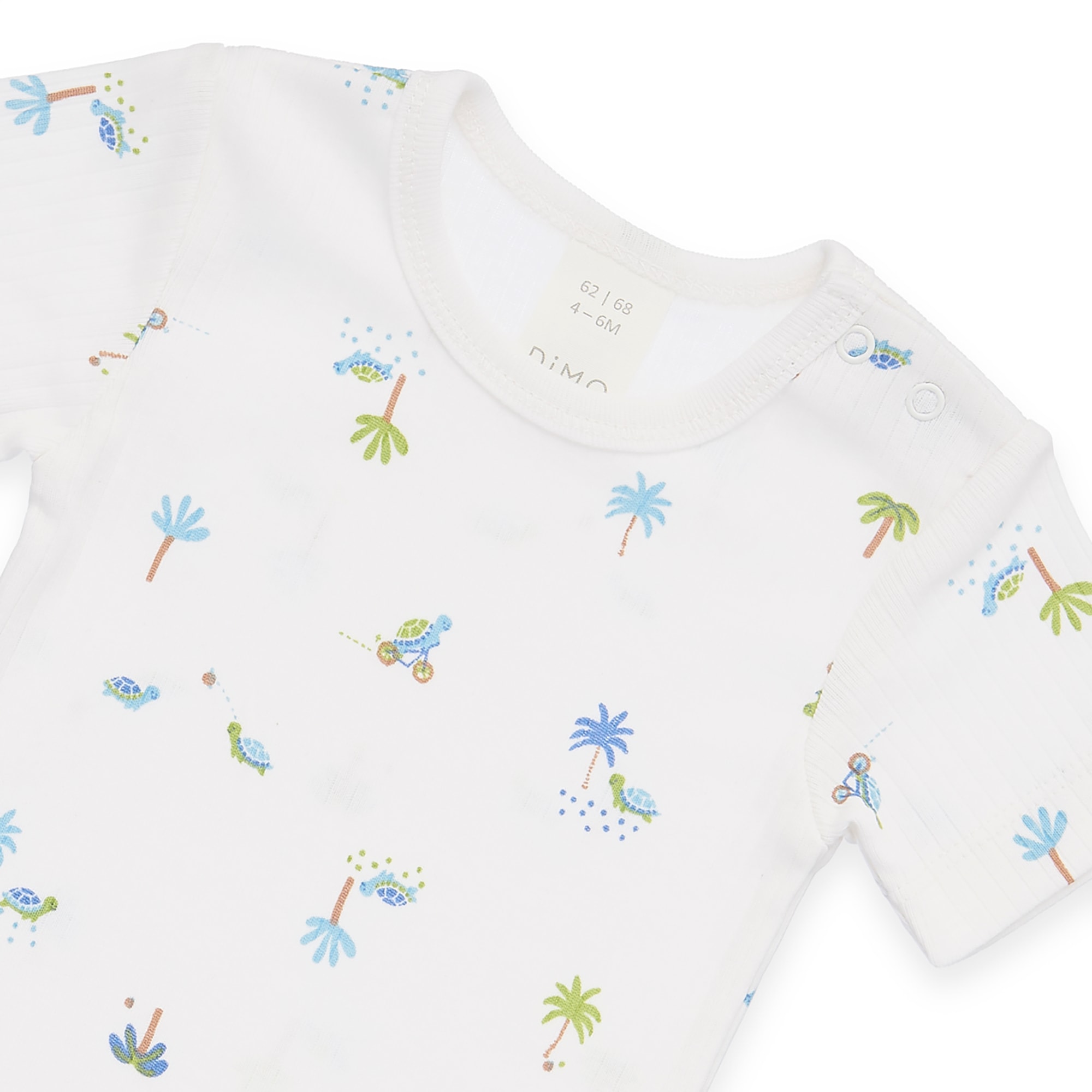 Kurzarmbodys, DIMO, Weiß – Besonderheit: aus 100% Baumwolle