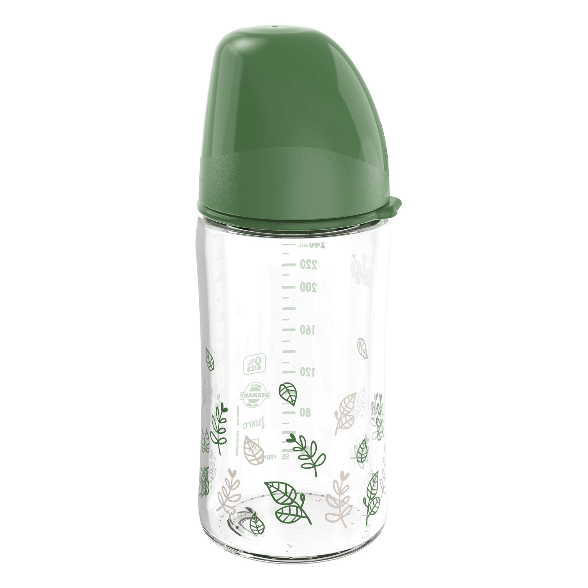 Babyfläschchen, nip, Grün – Produktansicht