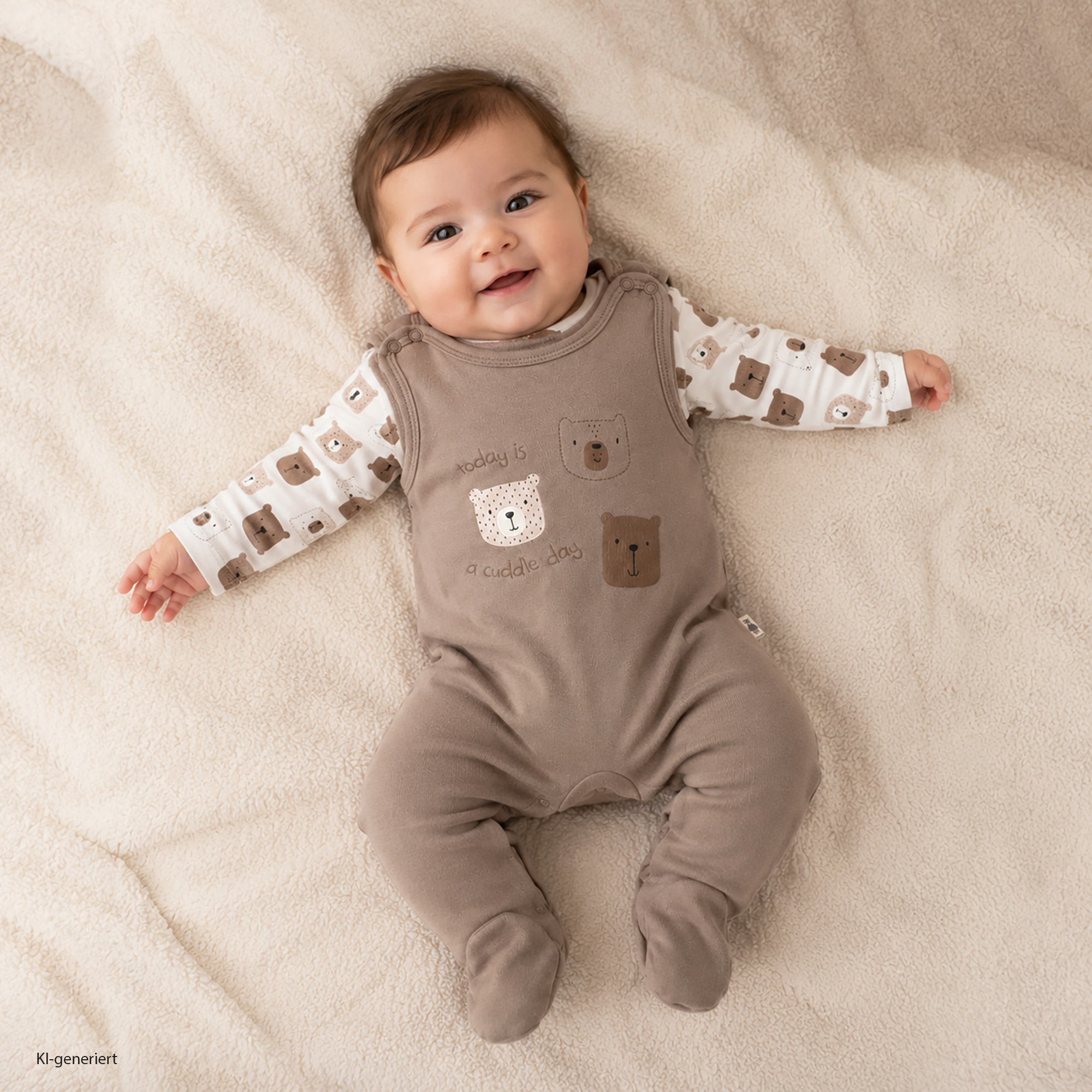 Strampler, LITTLE, Beige – Produktansicht