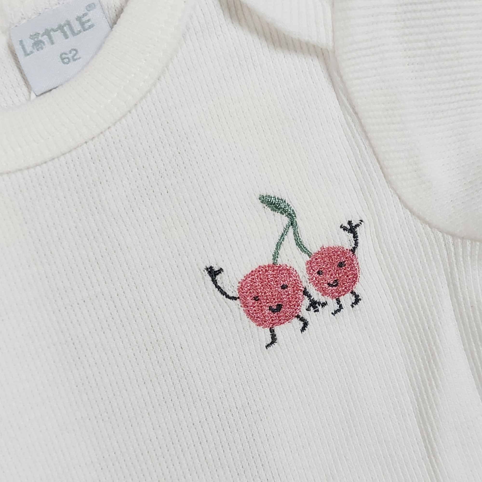 Kurzarmbodys, LITTLE, Weiß – Besonderheit: aus 95% Baumwolle
