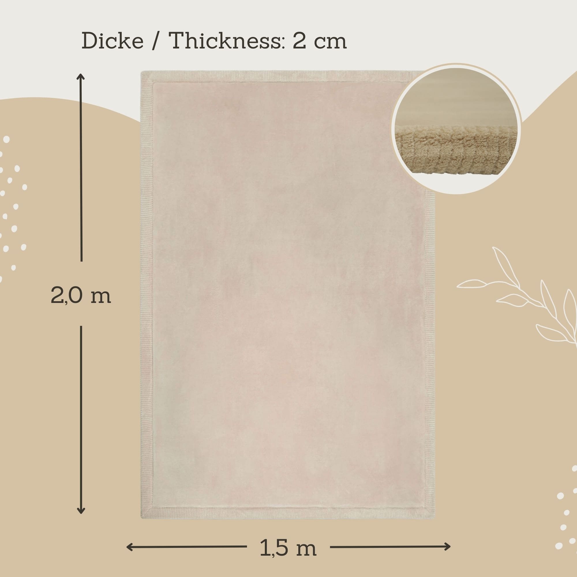 Teppiche, Hakuna matte, Beige – Produktansicht
