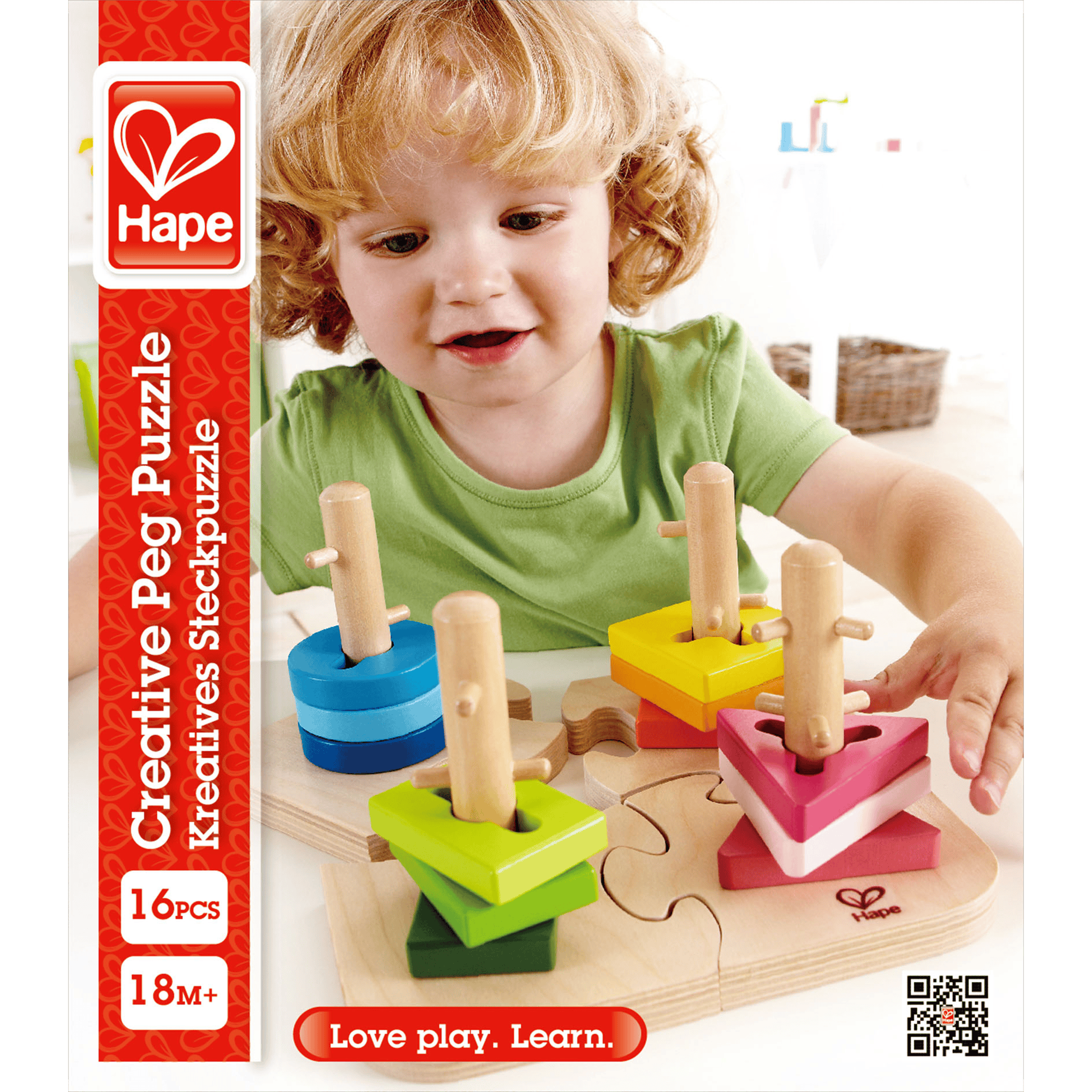 Holzpuzzle, Hape, Mehrfarbig – Produktansicht
