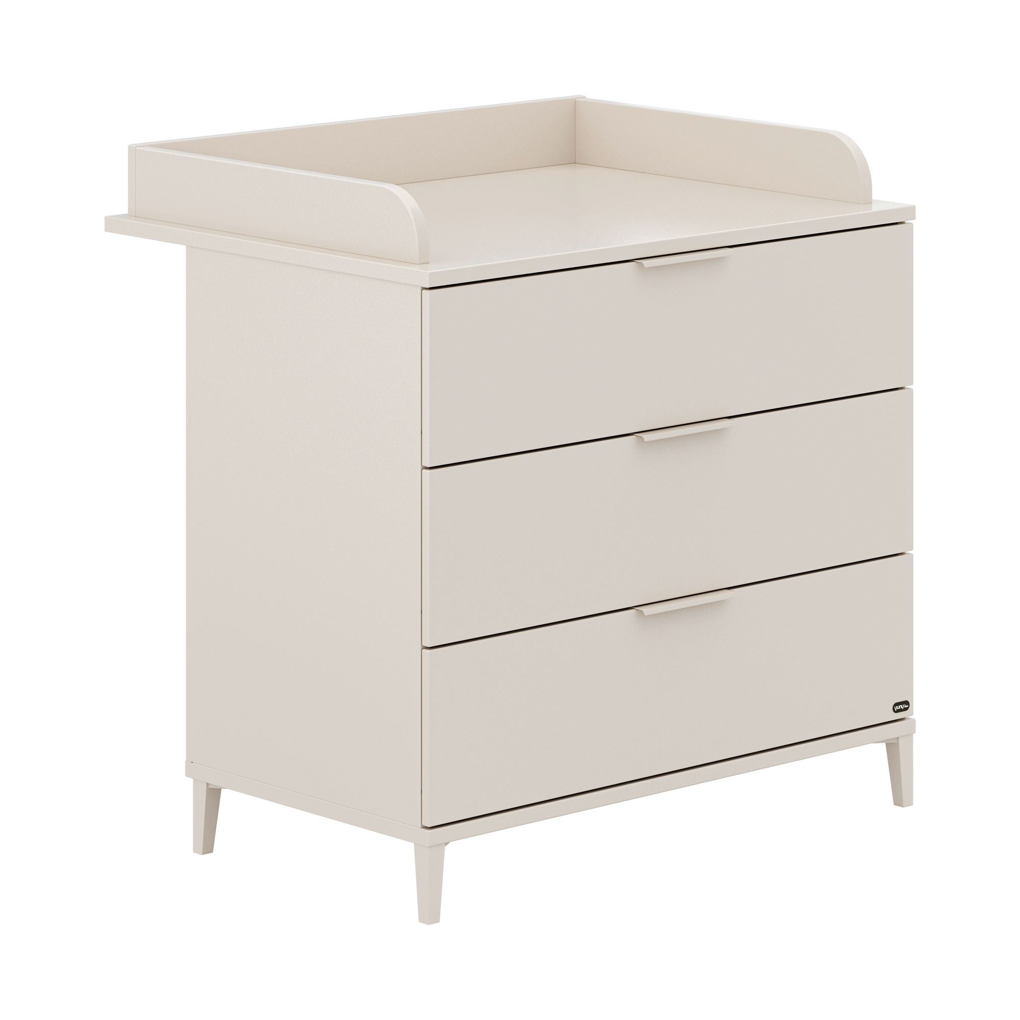 Wickelkommoden, Yuny by PAIDI, Beige – Besonderheit: mit Wickelkranz an allen drei Seiten für eine sichere Begrenzung
