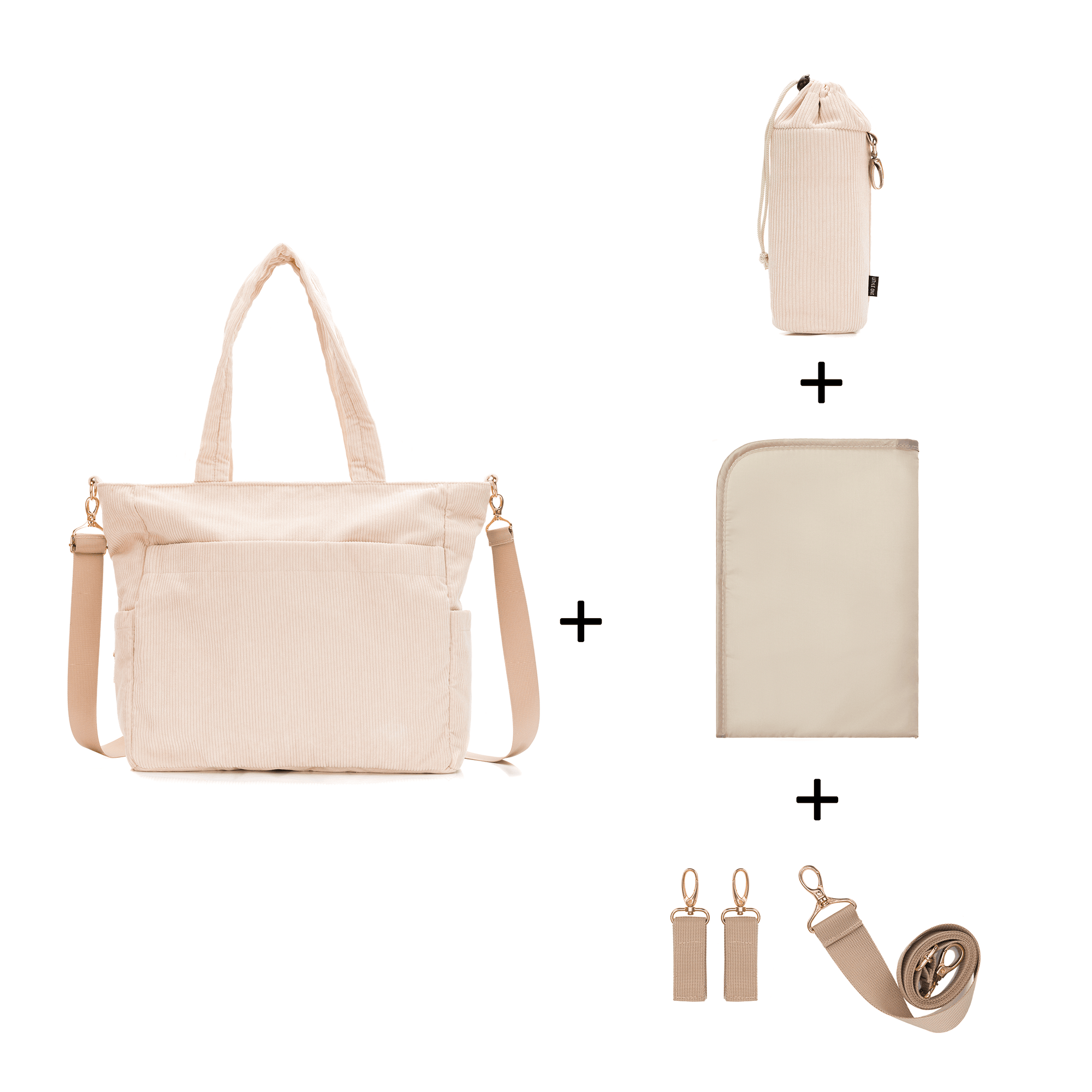 Wickeltaschen, LITTLE ONE, Beige – Produktansicht