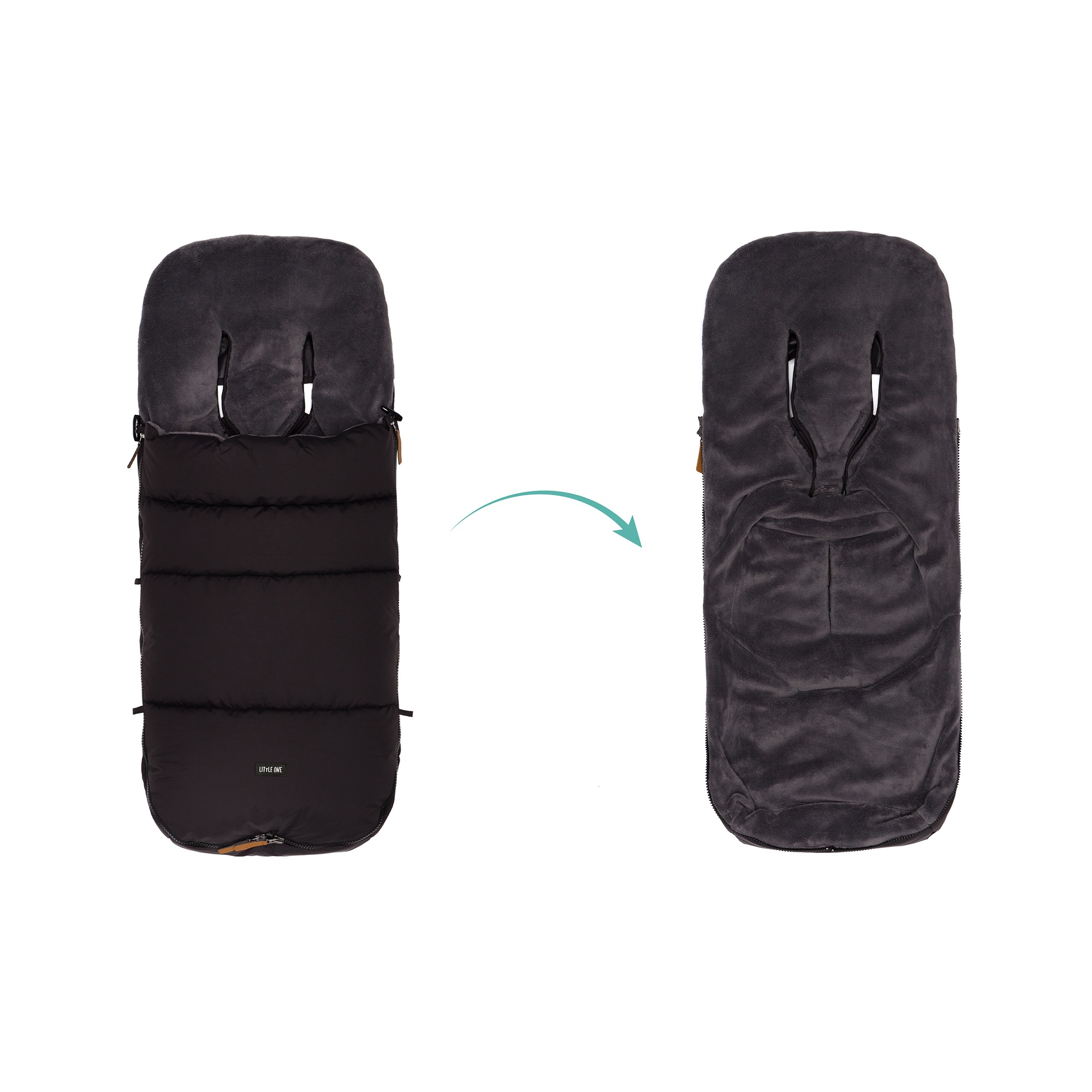 Fußsäcke & Decken, LITTLE ONE, Schwarz – Produktansicht