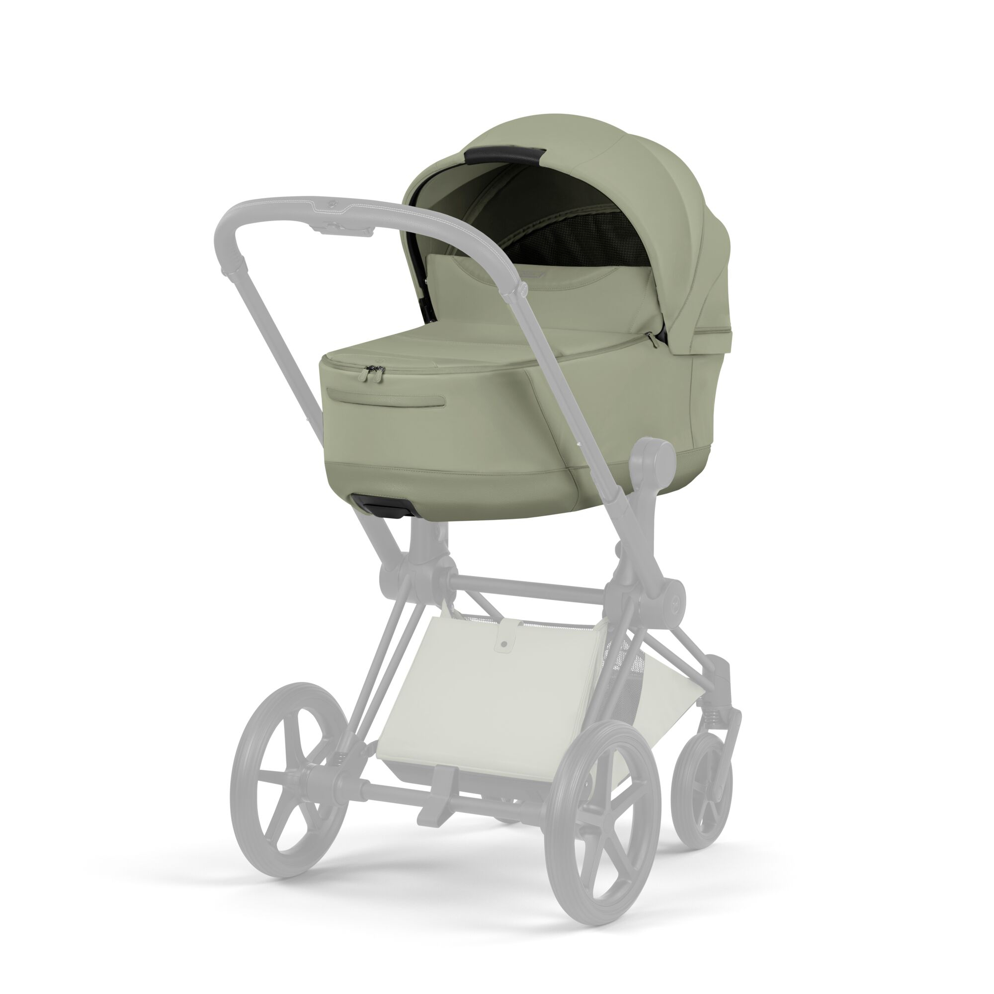 Tragewannen, cybex PLATINUM, Grün – Besonderheit: atmungsaktive Schaumstoffmatratze sorgt zusammen mit den Panorama- und Himmelsfenstern für erstklassigen Komfort und optimale Belüftung