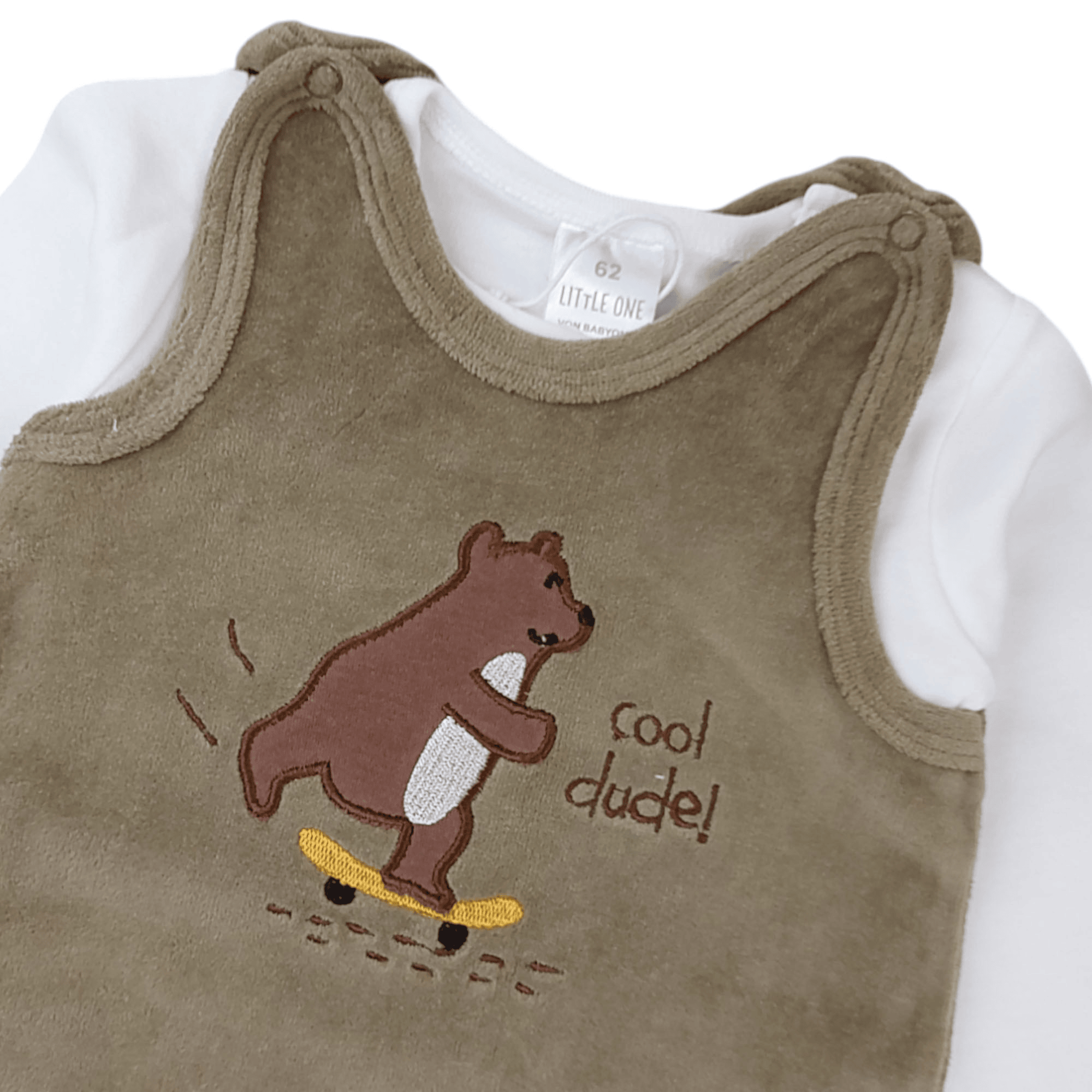 Strampler, LITTLE ONE, Grün – Besonderheit: Strampler aus 80% Baumwolle