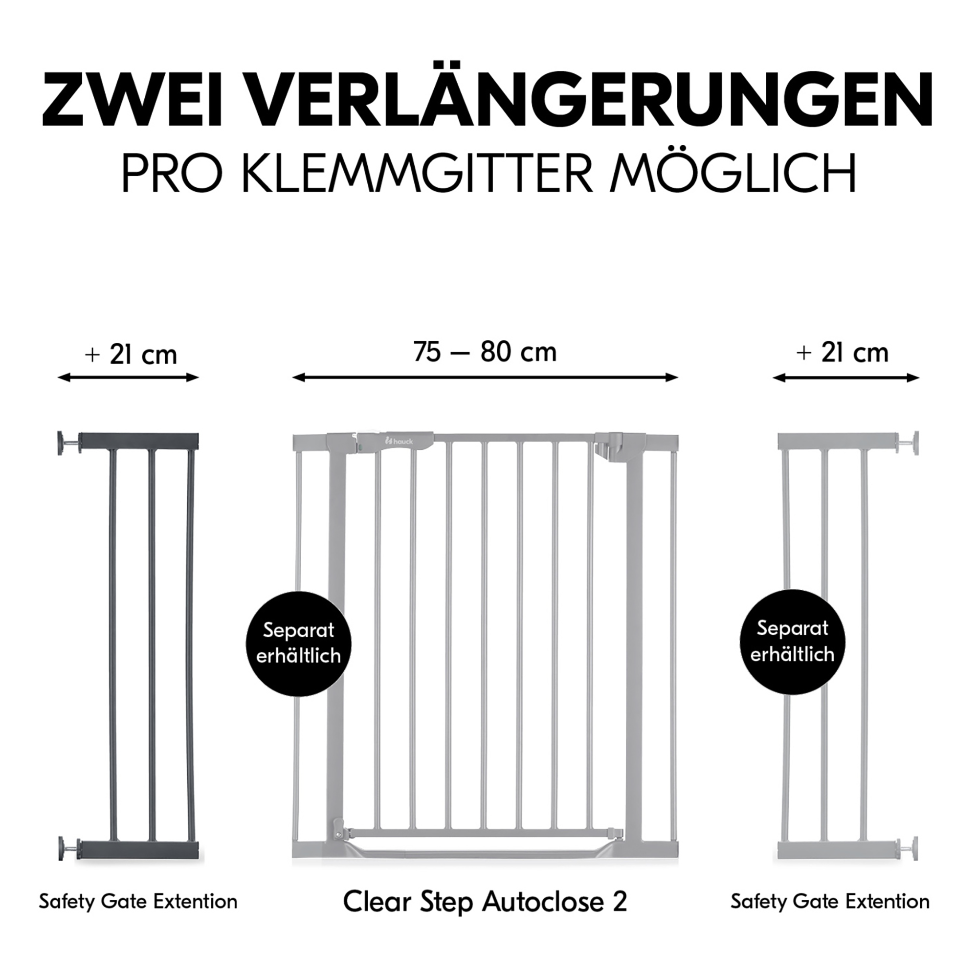 Tür- & Treppenschutzgitter, hauck, Grau – Produktansicht