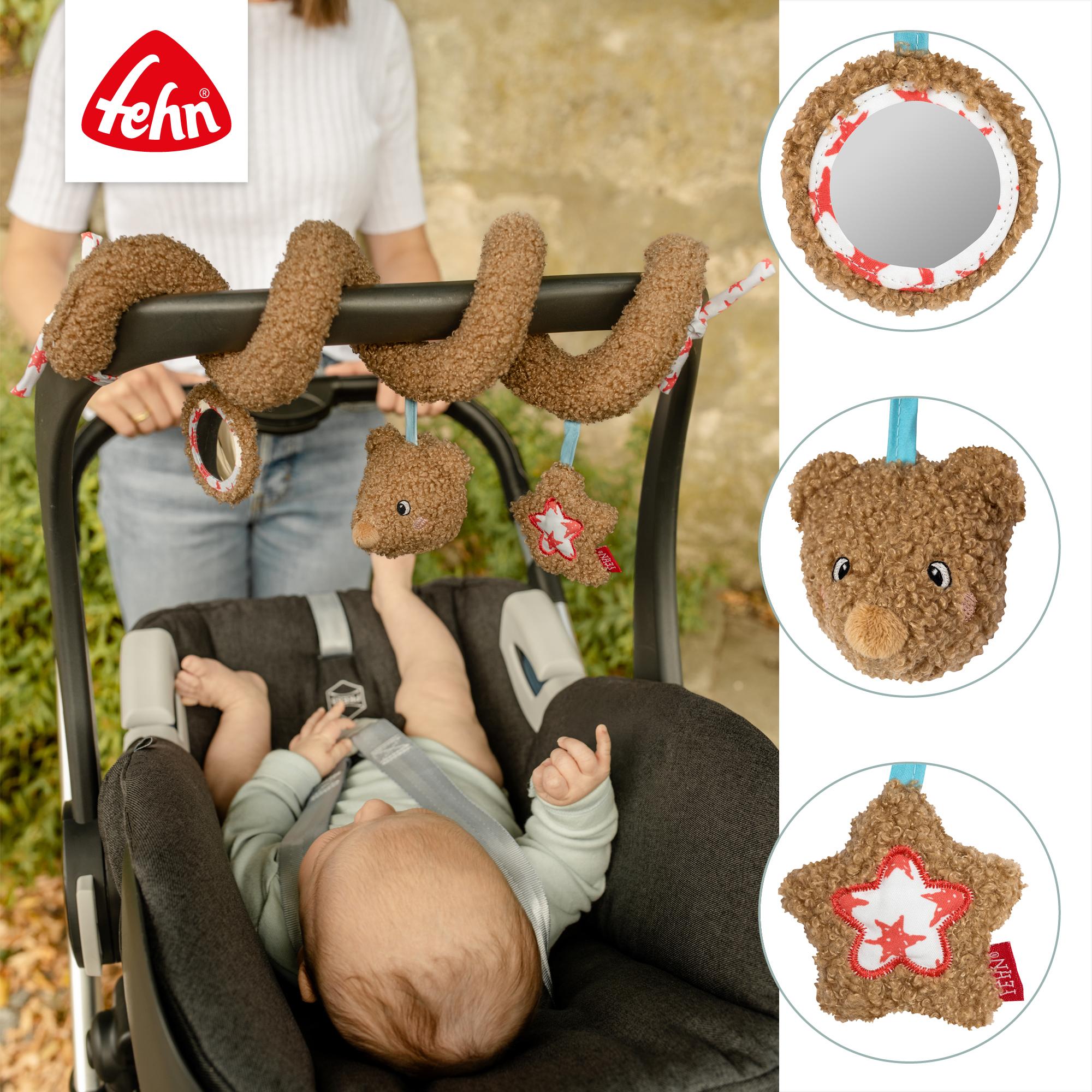 Kinderwagen Spielzeug, fehn, Braun – Produktansicht