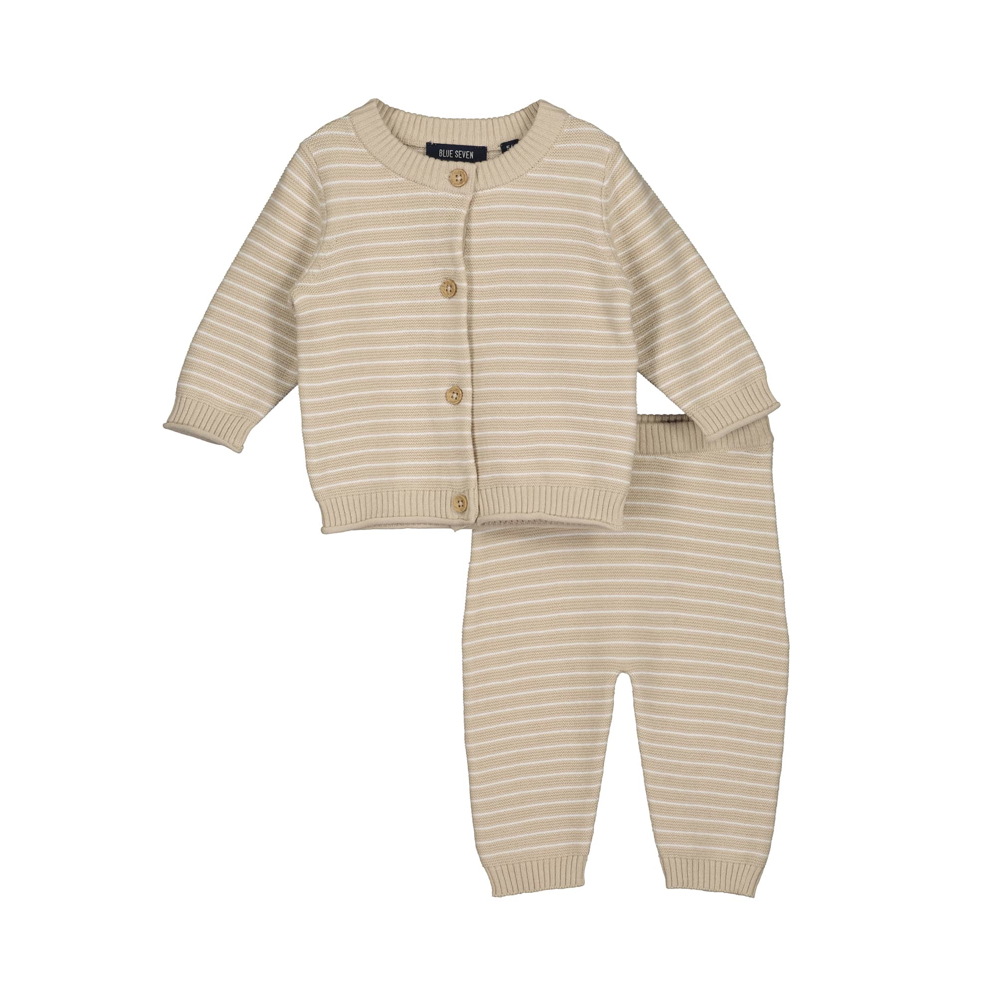 Sweat-, Fleece- & Strickjacken, blue seven, Braun – Besonderheit: Set aus Strickjacke und langer Hose