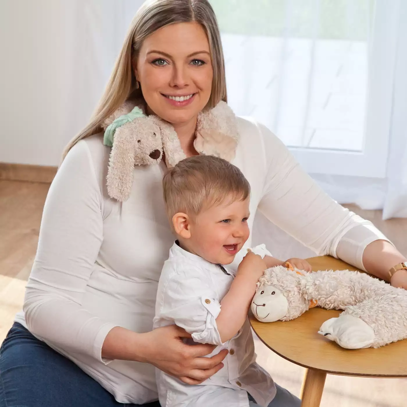 Wärmekissen & -flaschen, GRÜNSPECHT, Beige – Produktansicht