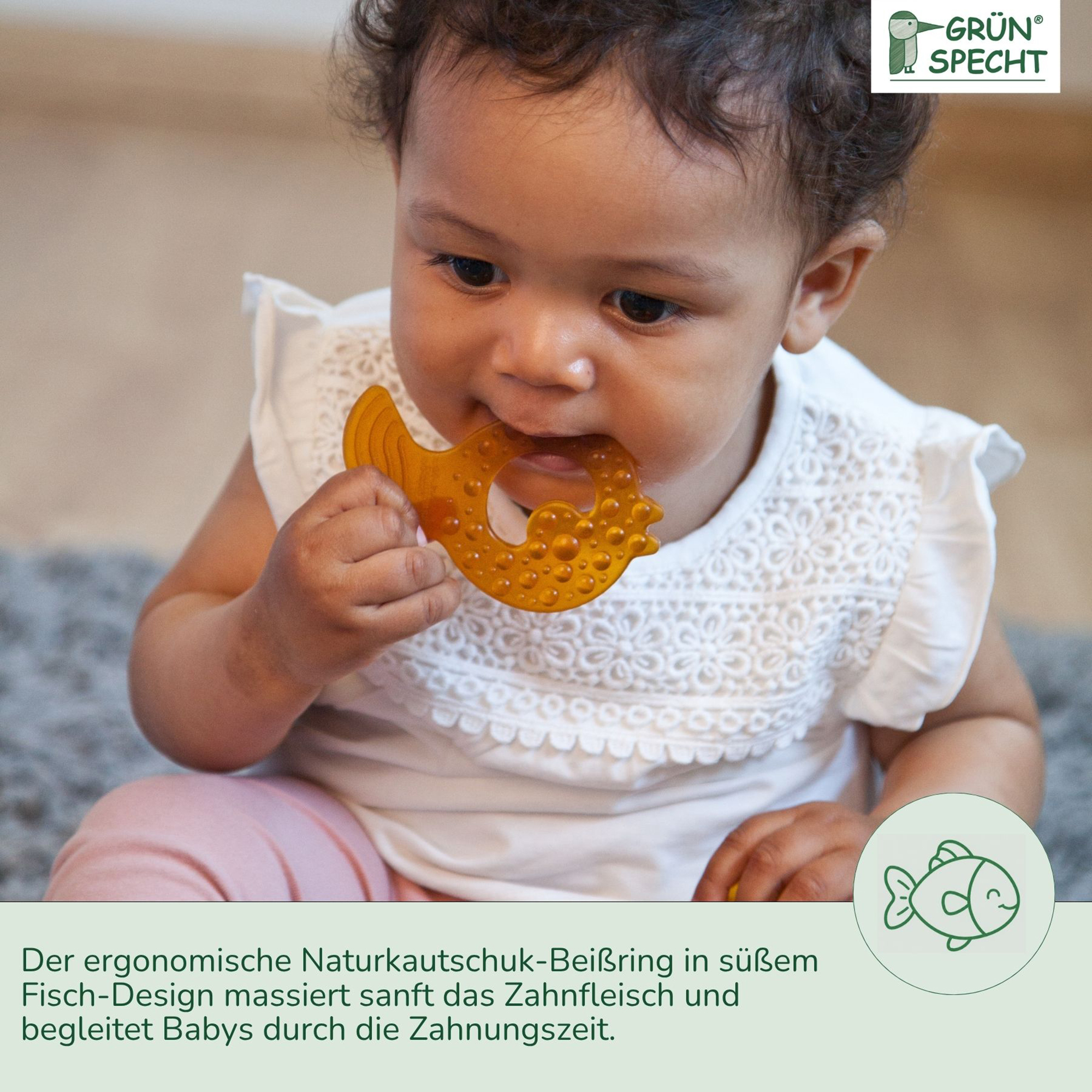 Beißringe, GRÜNSPECHT, Braun – Produktansicht