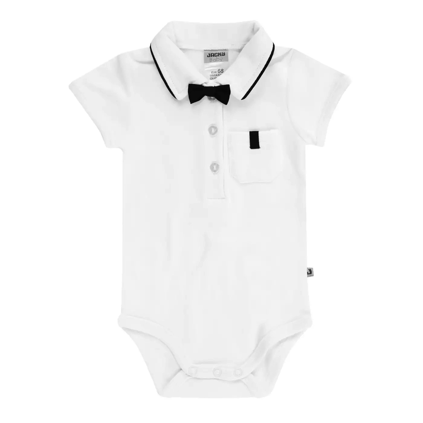 Kurzarmbodys, JACKY, Weiß – Besonderheit: festliches Design