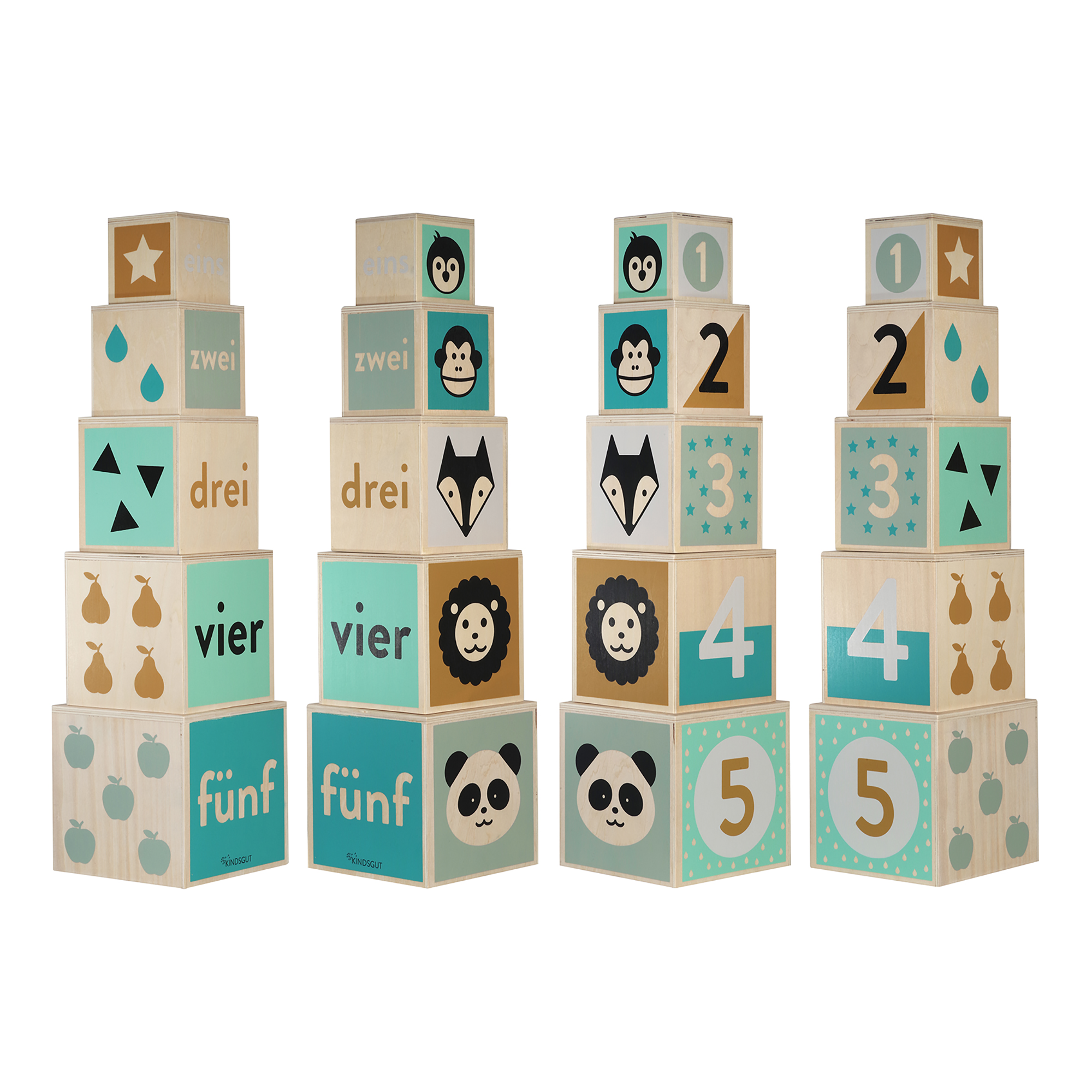 Stapeltürme, KINDSGUT, Mehrfarbig – Produktansicht