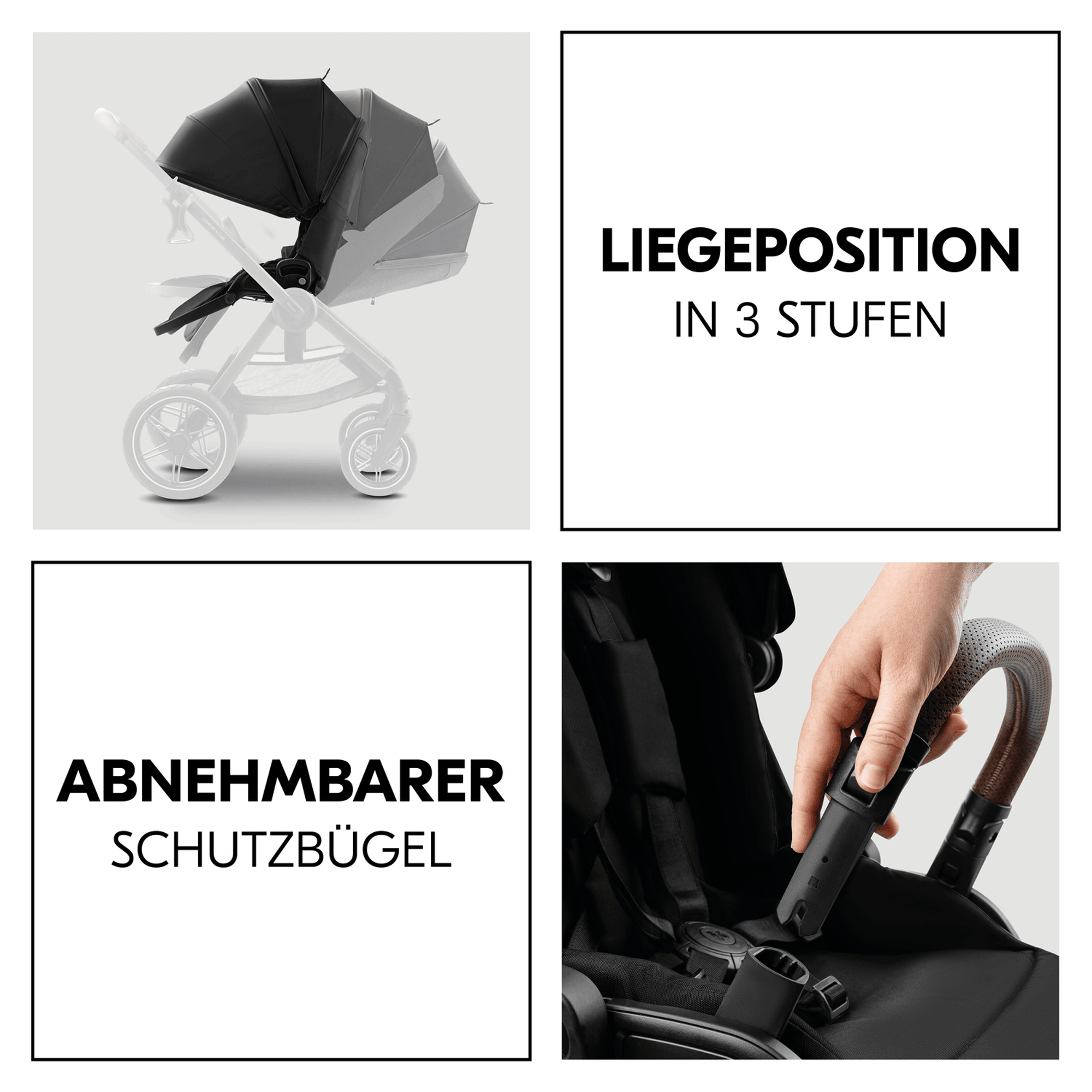 Kombi-Kinderwagen, hauck, Grau – Produktansicht