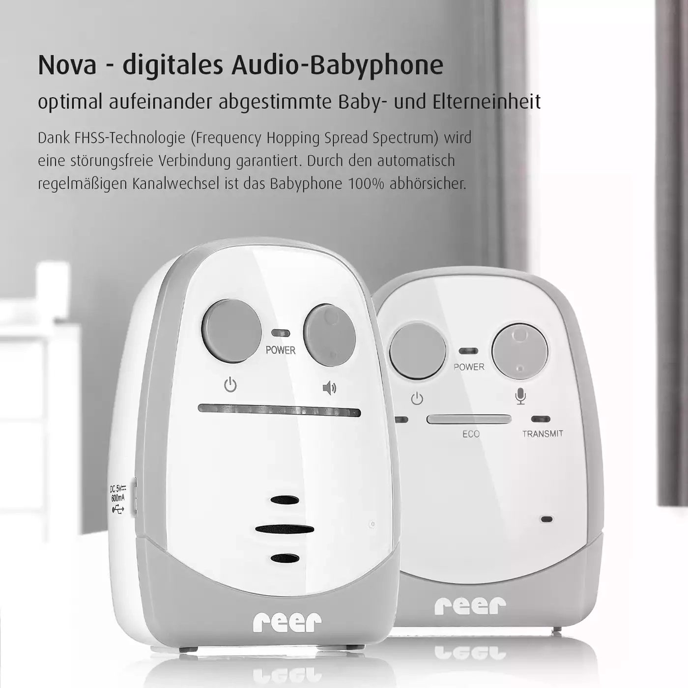 Audio Babyphone, reer, Weiß – Produktansicht