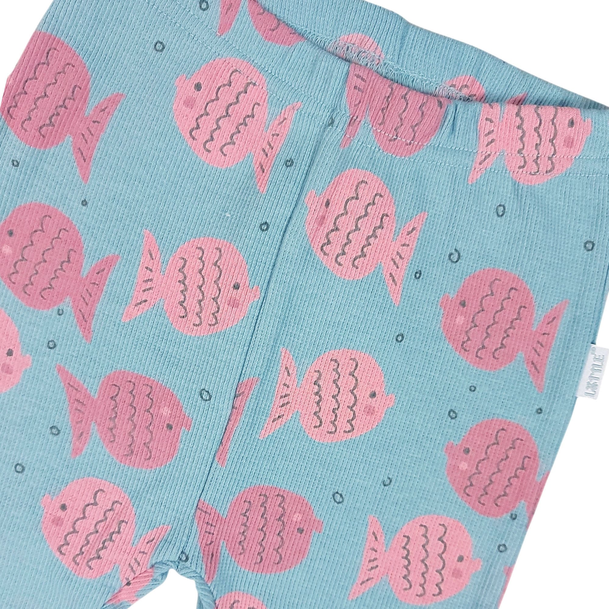 Leggings, LITTLE, Blau – Besonderheit: aus 95% Baumwolle